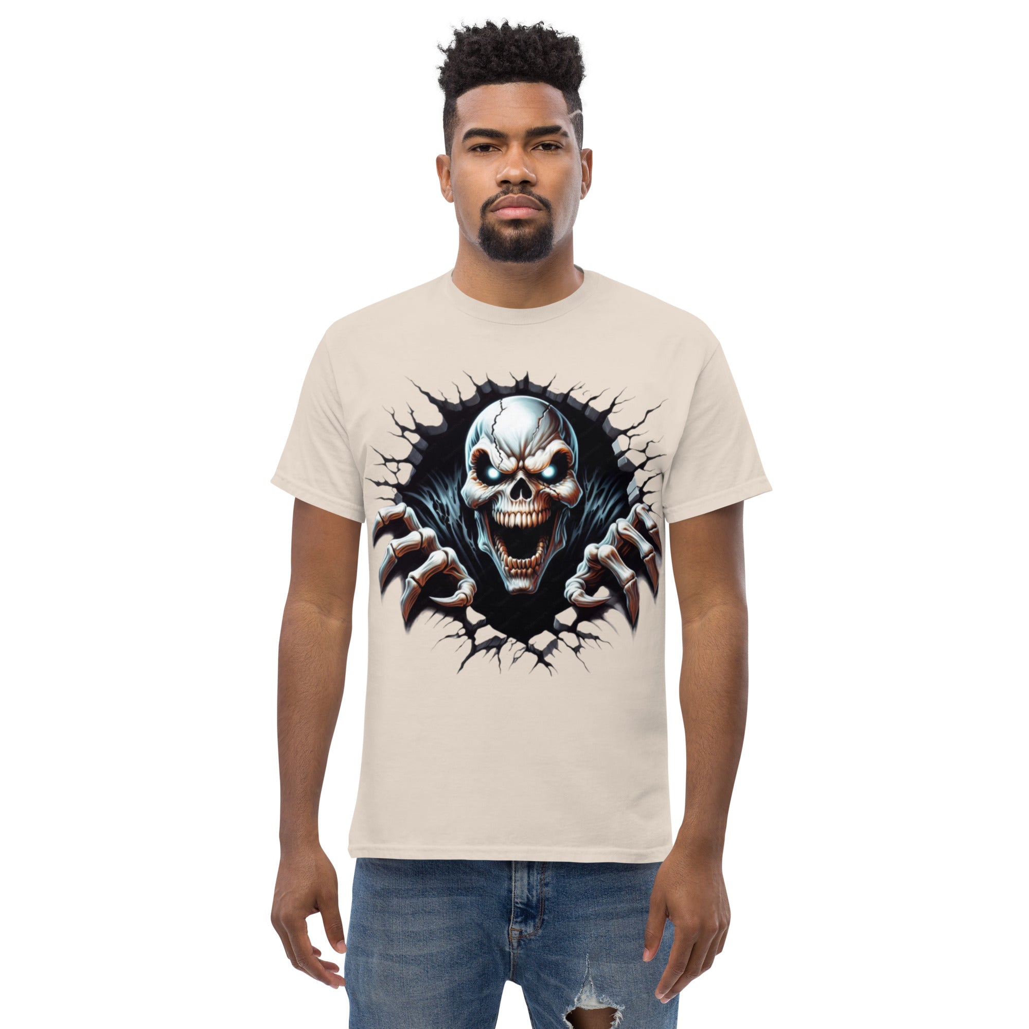 Foto di - T-shirt Stampata Unisex – 100% Cotone – Stile Streetwear e Confortevole – Alien Scream-DTG-Biiply