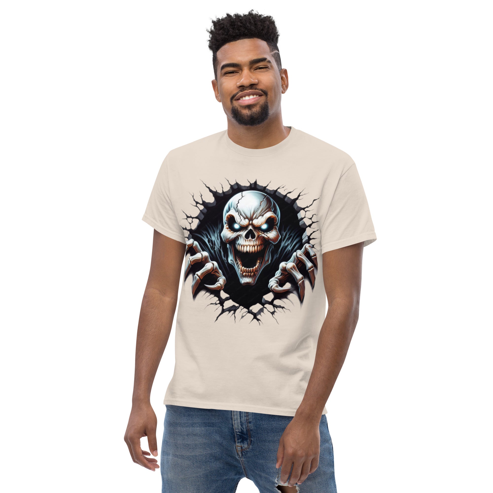 Foto di - T-shirt Stampata Unisex – 100% Cotone – Stile Streetwear e Confortevole – Alien Scream-DTG-Biiply