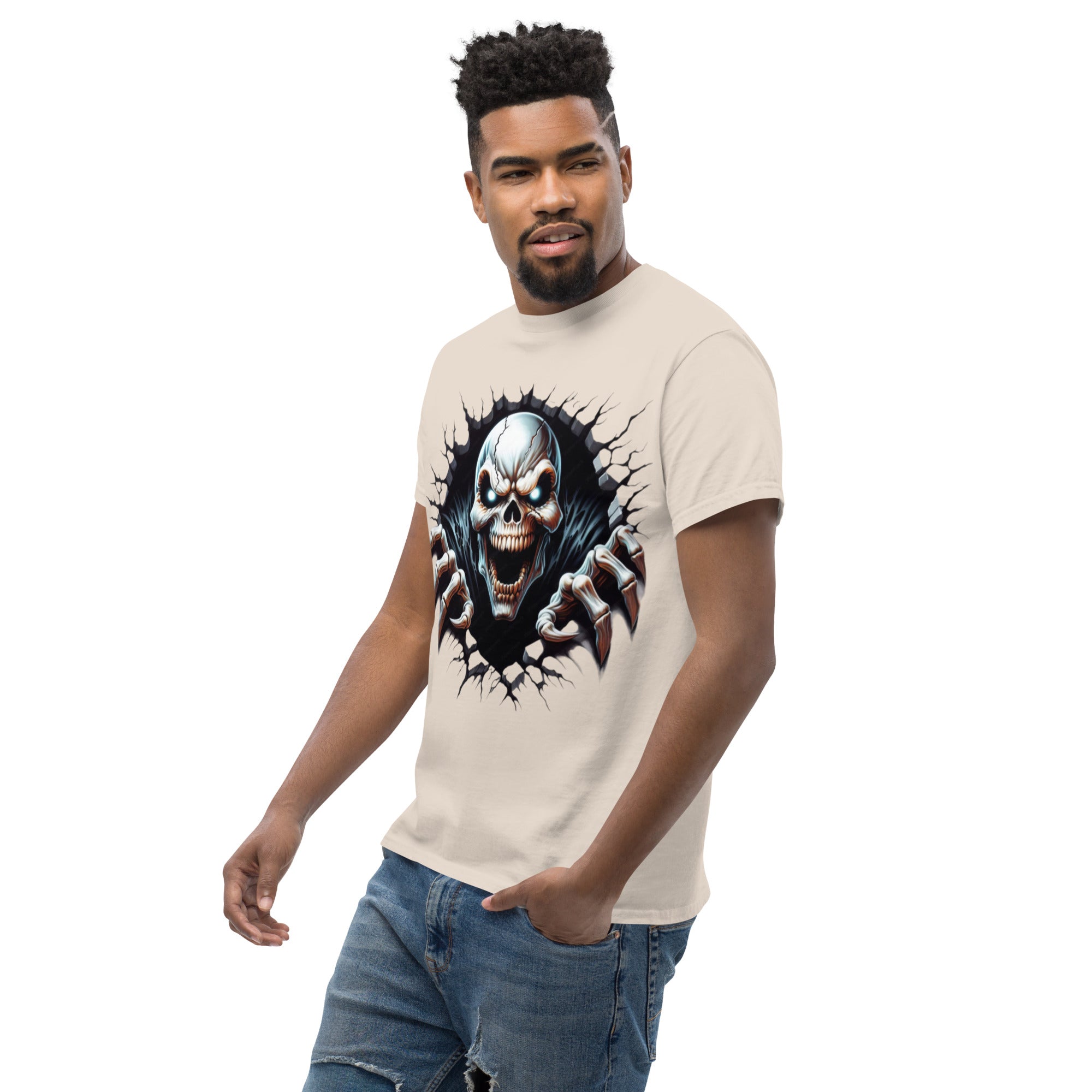 Foto di - T-shirt Stampata Unisex – 100% Cotone – Stile Streetwear e Confortevole – Alien Scream-DTG-Biiply