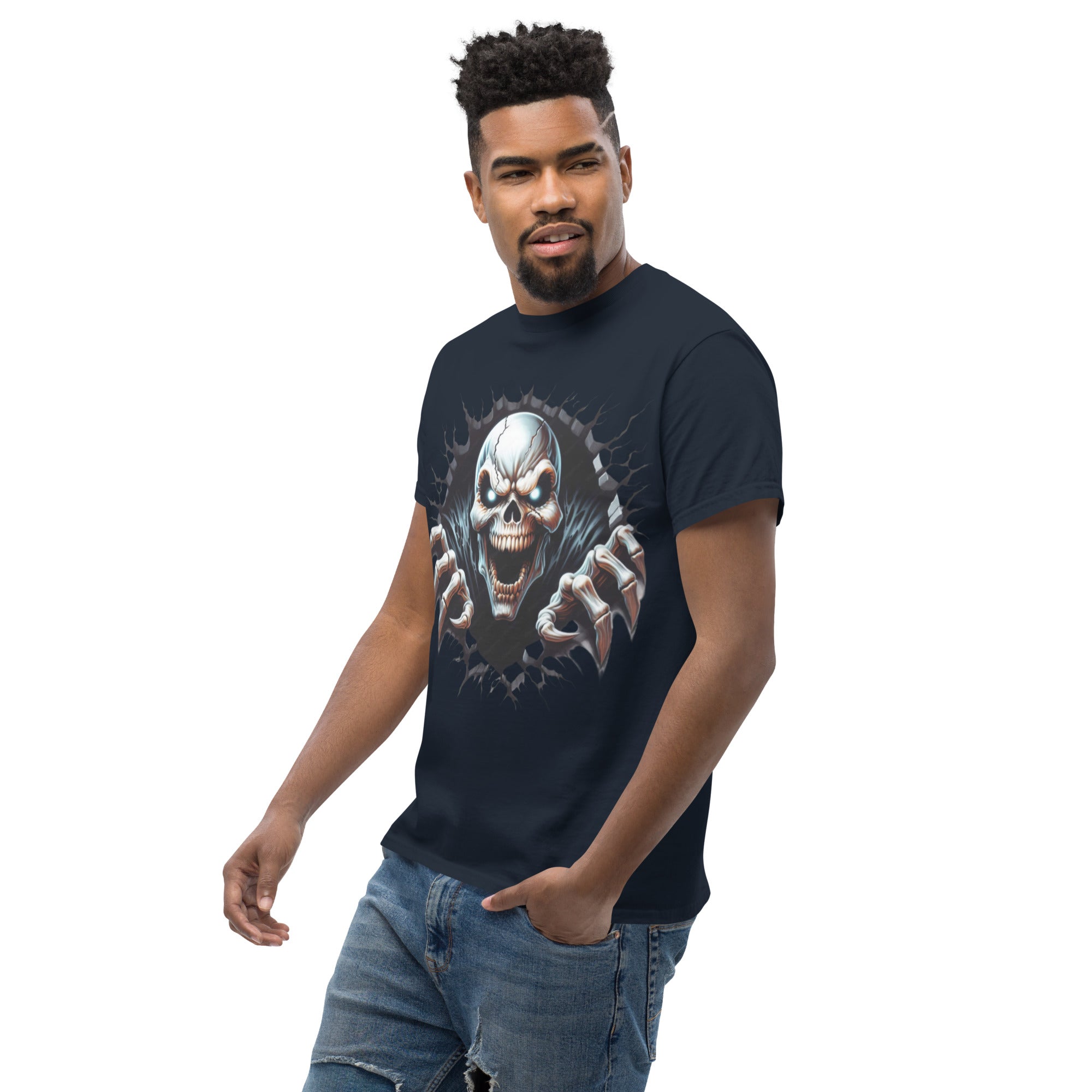 Foto di - T-shirt Stampata Unisex – 100% Cotone – Stile Streetwear e Confortevole – Alien Scream-DTG-Biiply