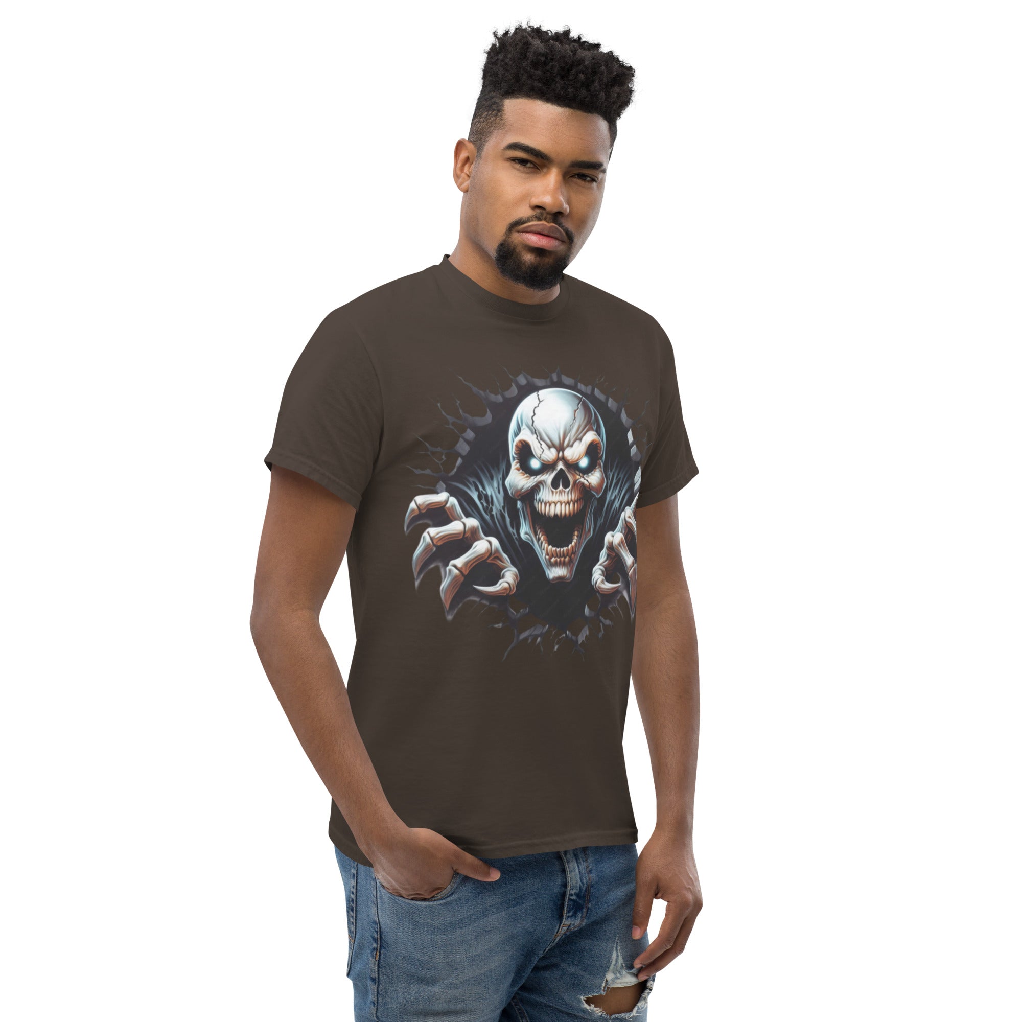 Foto di - T-shirt Stampata Unisex – 100% Cotone – Stile Streetwear e Confortevole – Alien Scream-DTG-Biiply