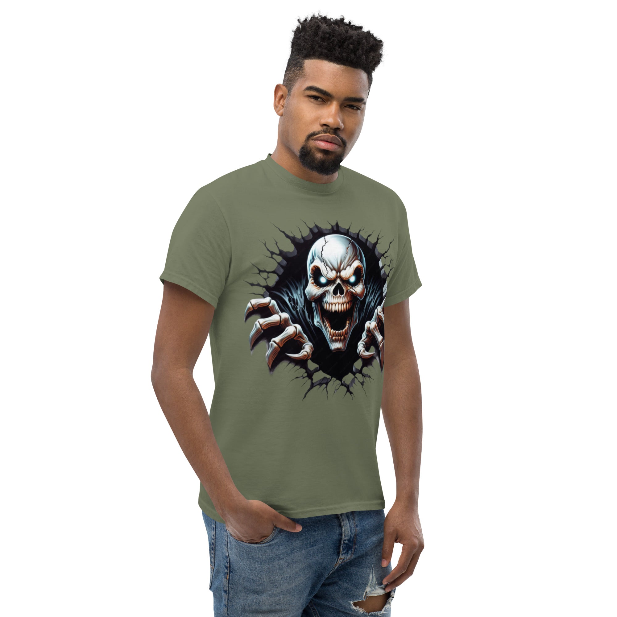 Foto di - T-shirt Stampata Unisex – 100% Cotone – Stile Streetwear e Confortevole – Alien Scream-DTG-Biiply