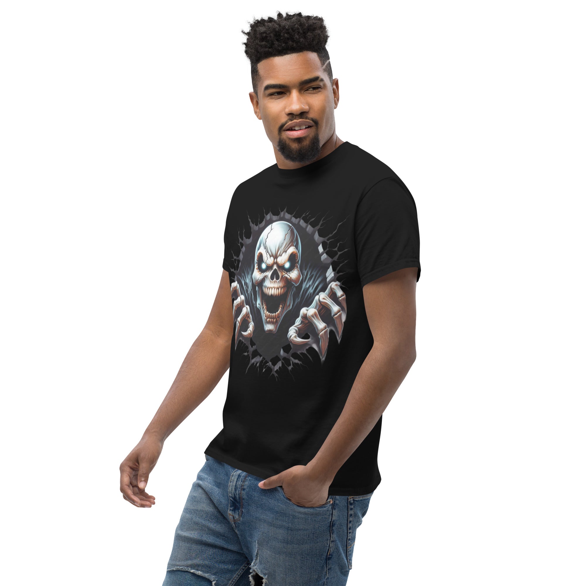 Foto di - T-shirt Stampata Unisex – 100% Cotone – Stile Streetwear e Confortevole – Alien Scream-DTG-Biiply