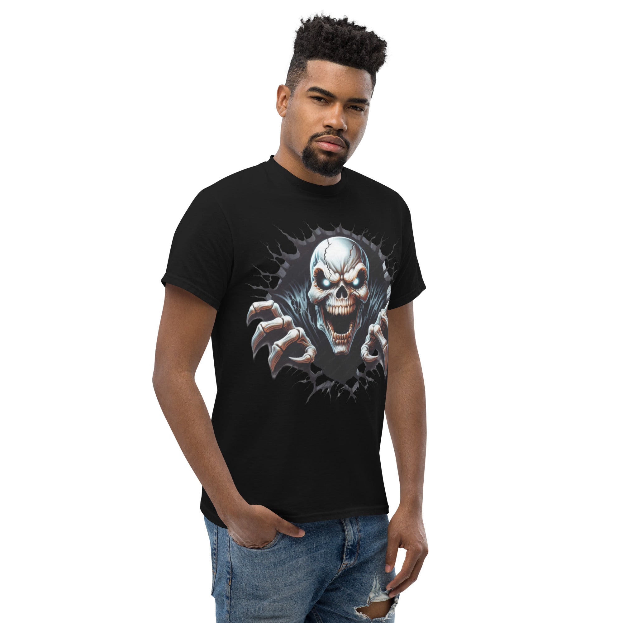 Foto di - T-shirt Stampata Unisex – 100% Cotone – Stile Streetwear e Confortevole – Alien Scream-DTG-Biiply