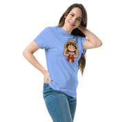 Foto di - T-shirt Stampata Unisex – 100% Cotone – Stile Streetwear e Confortevole – Baby Luffy Smile-DTG-Biiply