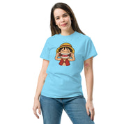 Foto di - T-shirt Stampata Unisex – 100% Cotone – Stile Streetwear e Confortevole – Baby Luffy Smile-DTG-Biiply