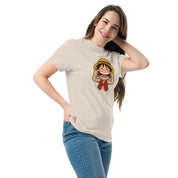 Foto di - T-shirt Stampata Unisex – 100% Cotone – Stile Streetwear e Confortevole – Baby Luffy Smile-DTG-Biiply