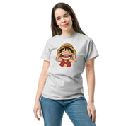 Foto di - T-shirt Stampata Unisex – 100% Cotone – Stile Streetwear e Confortevole – Baby Luffy Smile-DTG-Biiply