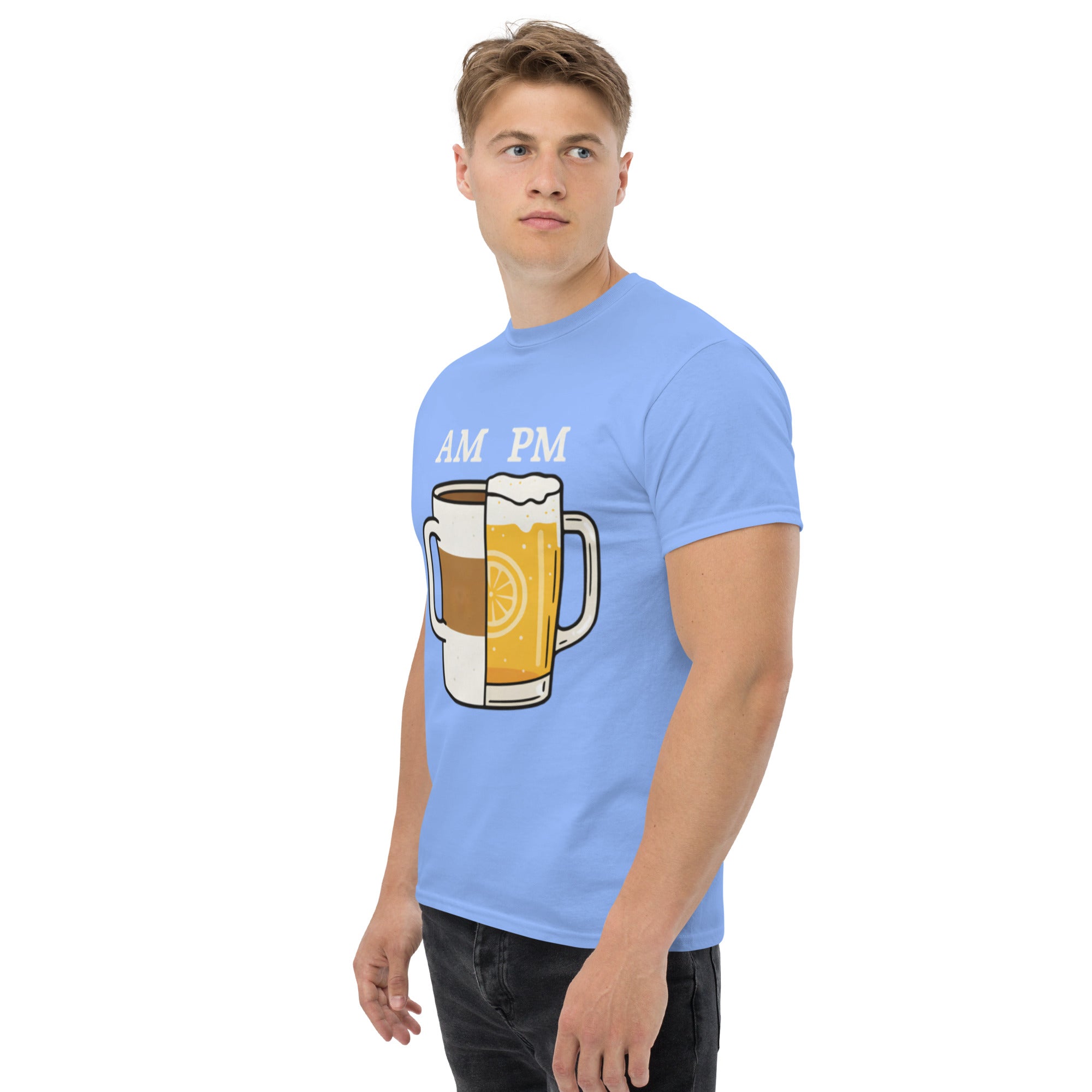 Foto di - T-shirt Stampata Unisex – 100% Cotone – Stile Streetwear e Confortevole – Caffè A.M Birra P.M-DTG-Biiply