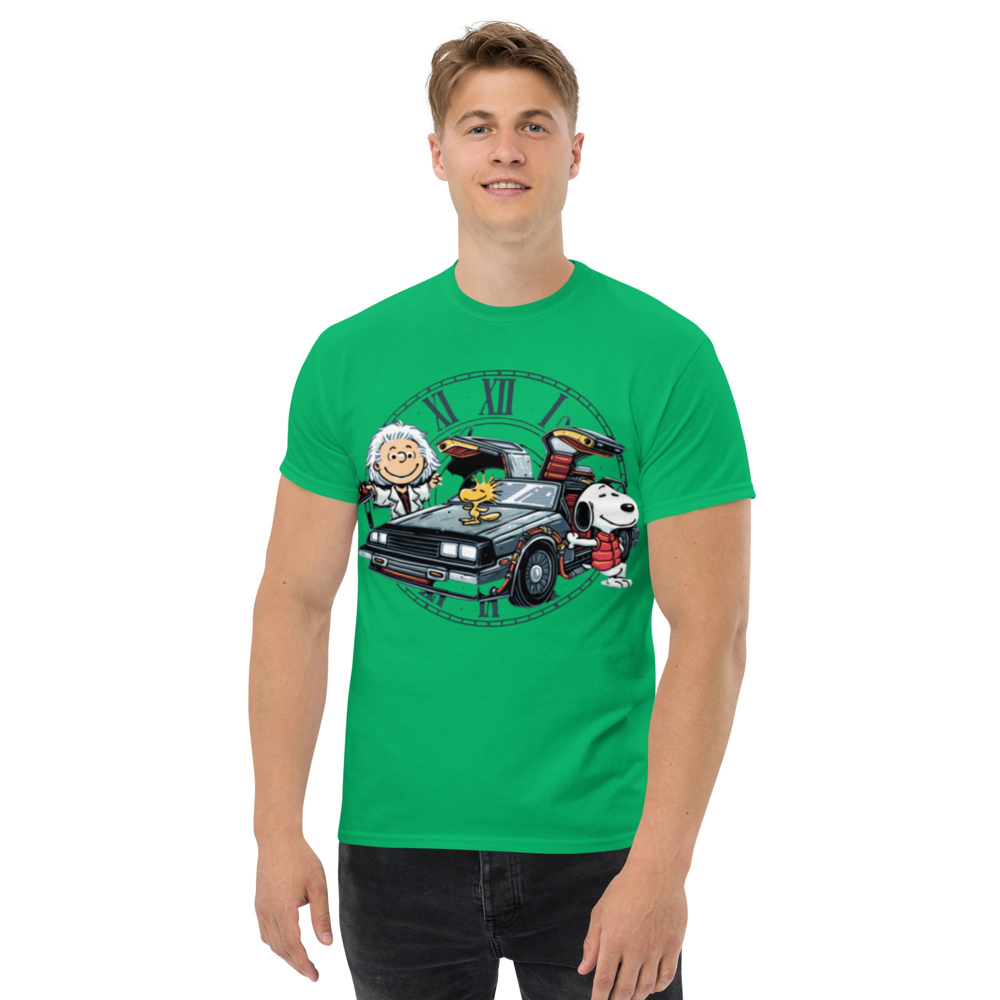 Foto di - T-shirt Stampata Unisex – 100% Cotone – Stile Streetwear e Confortevole – Cartone Versione Ritorno al Futuro-DTG-Biiply