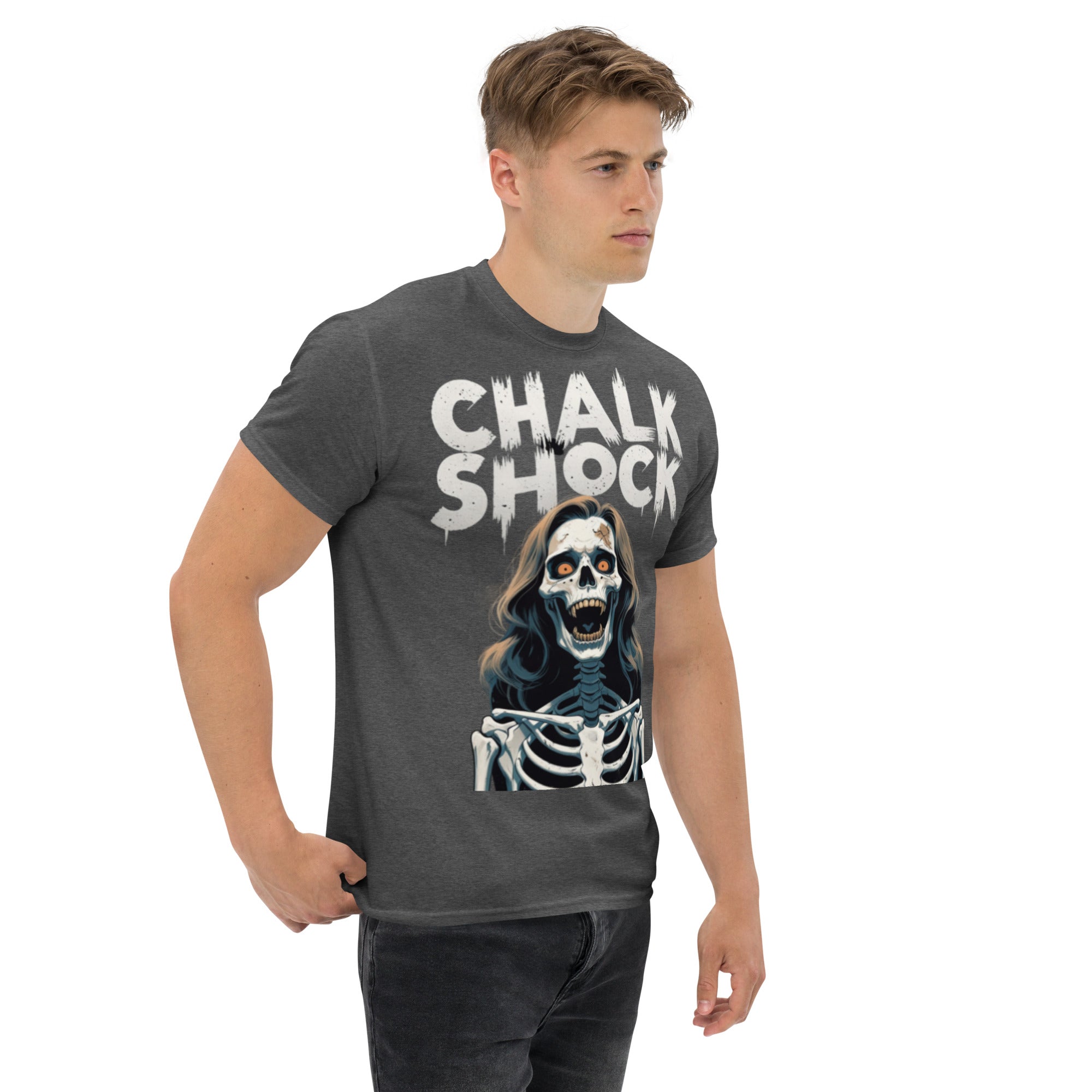 Foto di - T-shirt Stampata Unisex – 100% Cotone – Stile Streetwear e Confortevole – Chalk Shock-DTG-Biiply