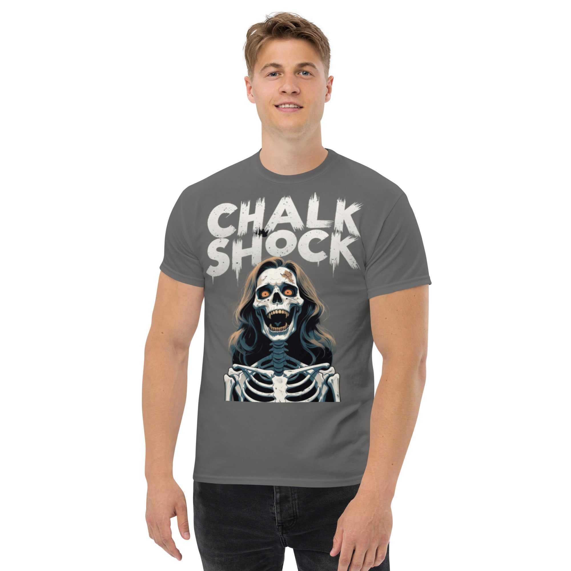 Foto di - T-shirt Stampata Unisex – 100% Cotone – Stile Streetwear e Confortevole – Chalk Shock-DTG-Biiply