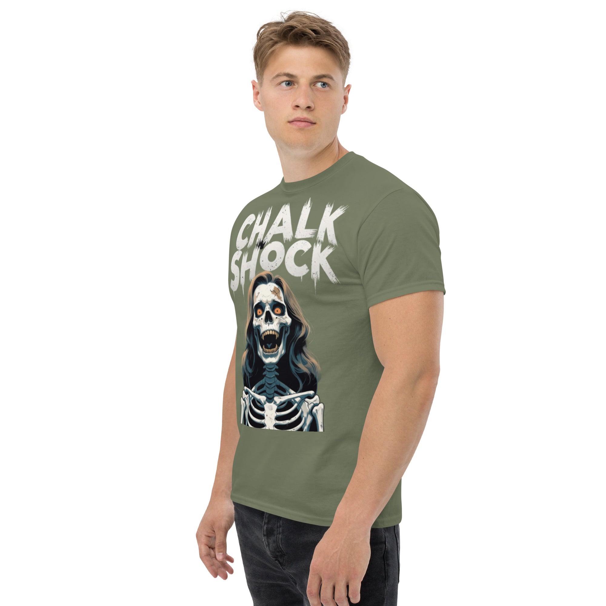 Foto di - T-shirt Stampata Unisex – 100% Cotone – Stile Streetwear e Confortevole – Chalk Shock-DTG-Biiply