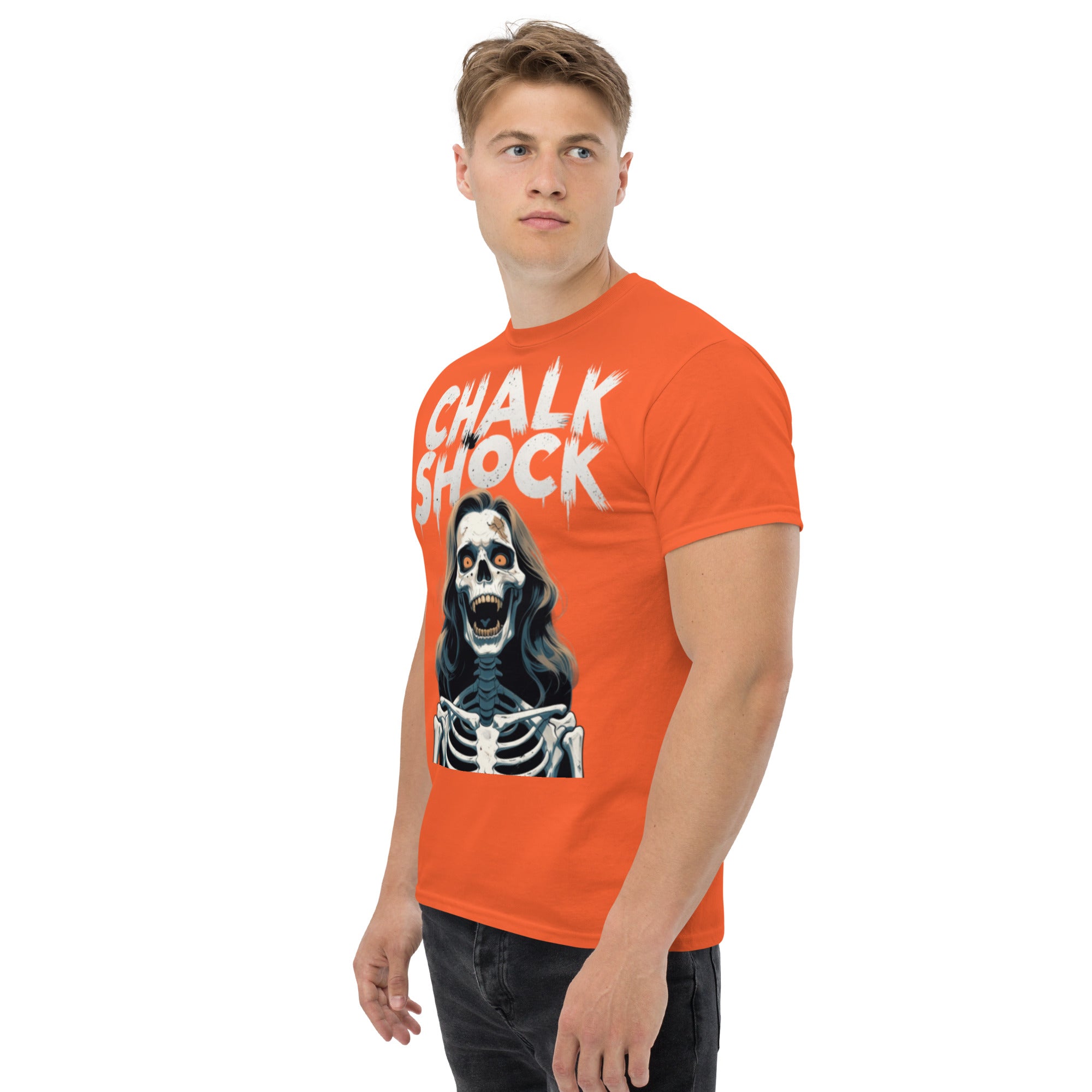 Foto di - T-shirt Stampata Unisex – 100% Cotone – Stile Streetwear e Confortevole – Chalk Shock-DTG-Biiply