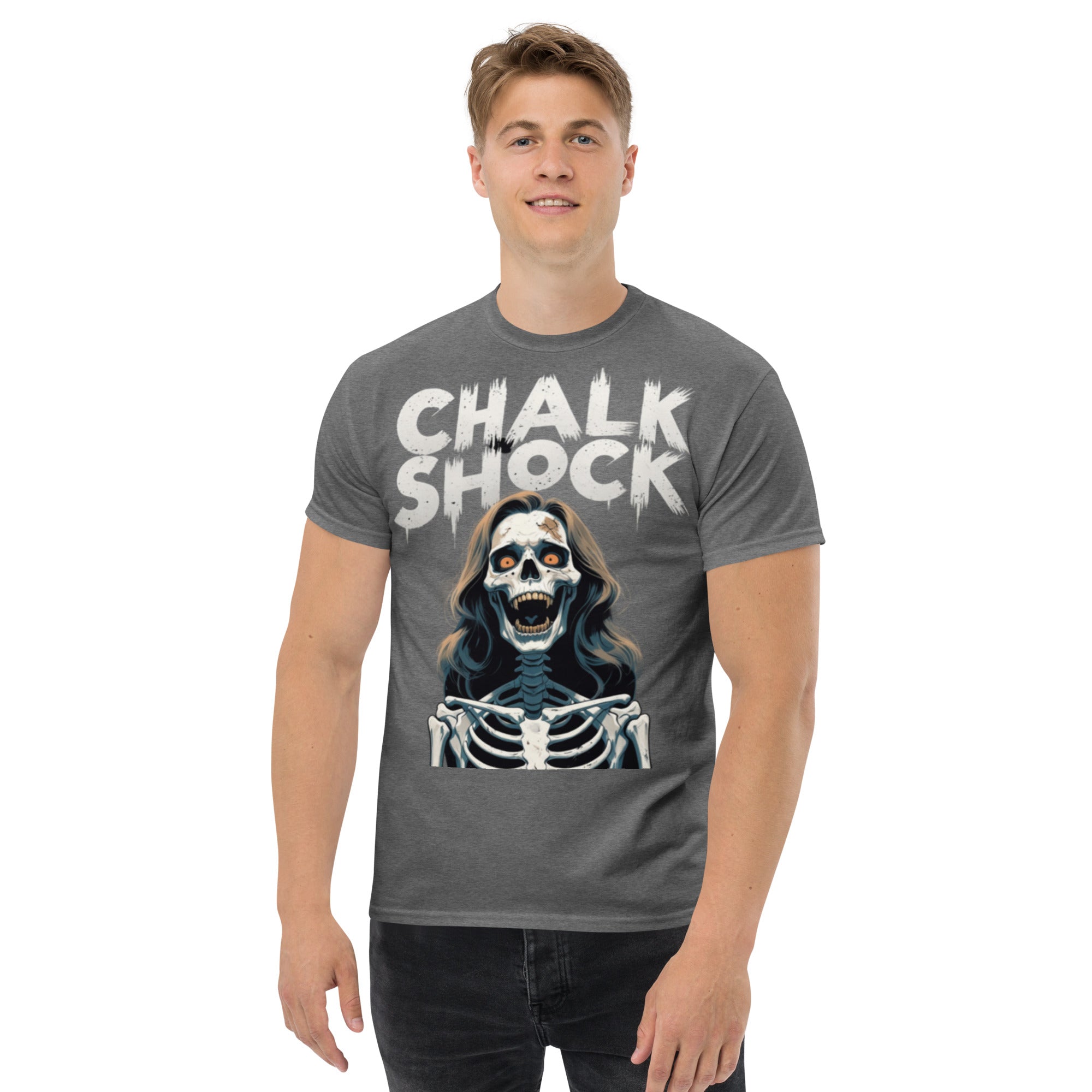 Foto di - T-shirt Stampata Unisex – 100% Cotone – Stile Streetwear e Confortevole – Chalk Shock-DTG-Biiply