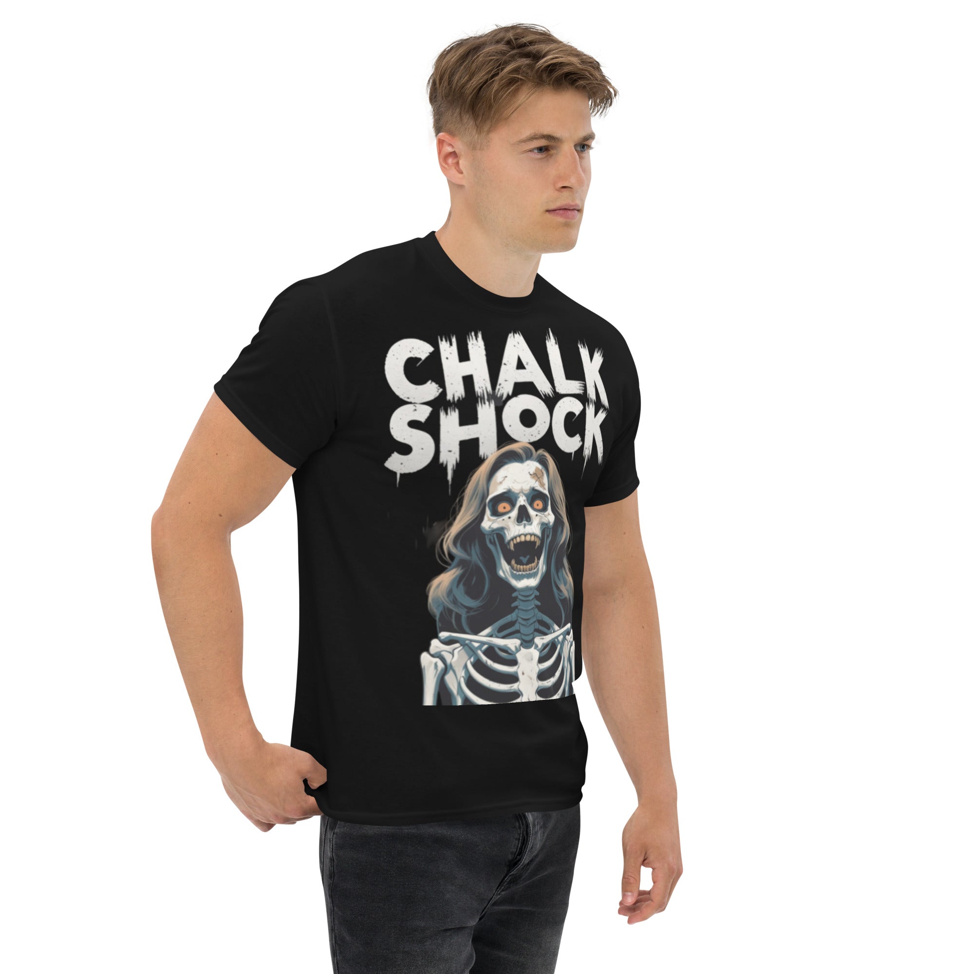 Foto di - T-shirt Stampata Unisex – 100% Cotone – Stile Streetwear e Confortevole – Chalk Shock-DTG-Biiply