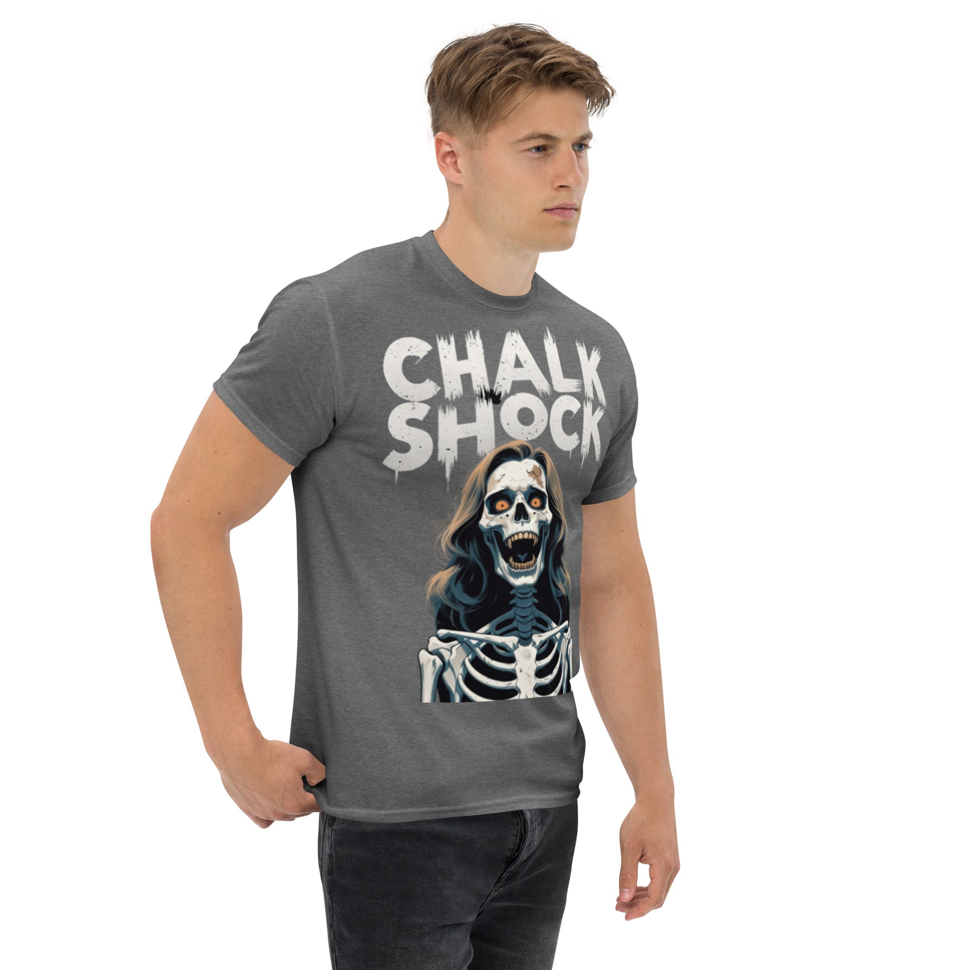 Foto di - T-shirt Stampata Unisex – 100% Cotone – Stile Streetwear e Confortevole – Chalk Shock-DTG-Biiply
