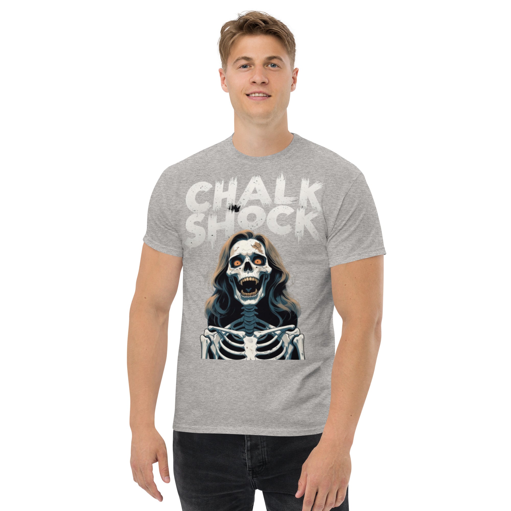 Foto di - T-shirt Stampata Unisex – 100% Cotone – Stile Streetwear e Confortevole – Chalk Shock-DTG-Biiply