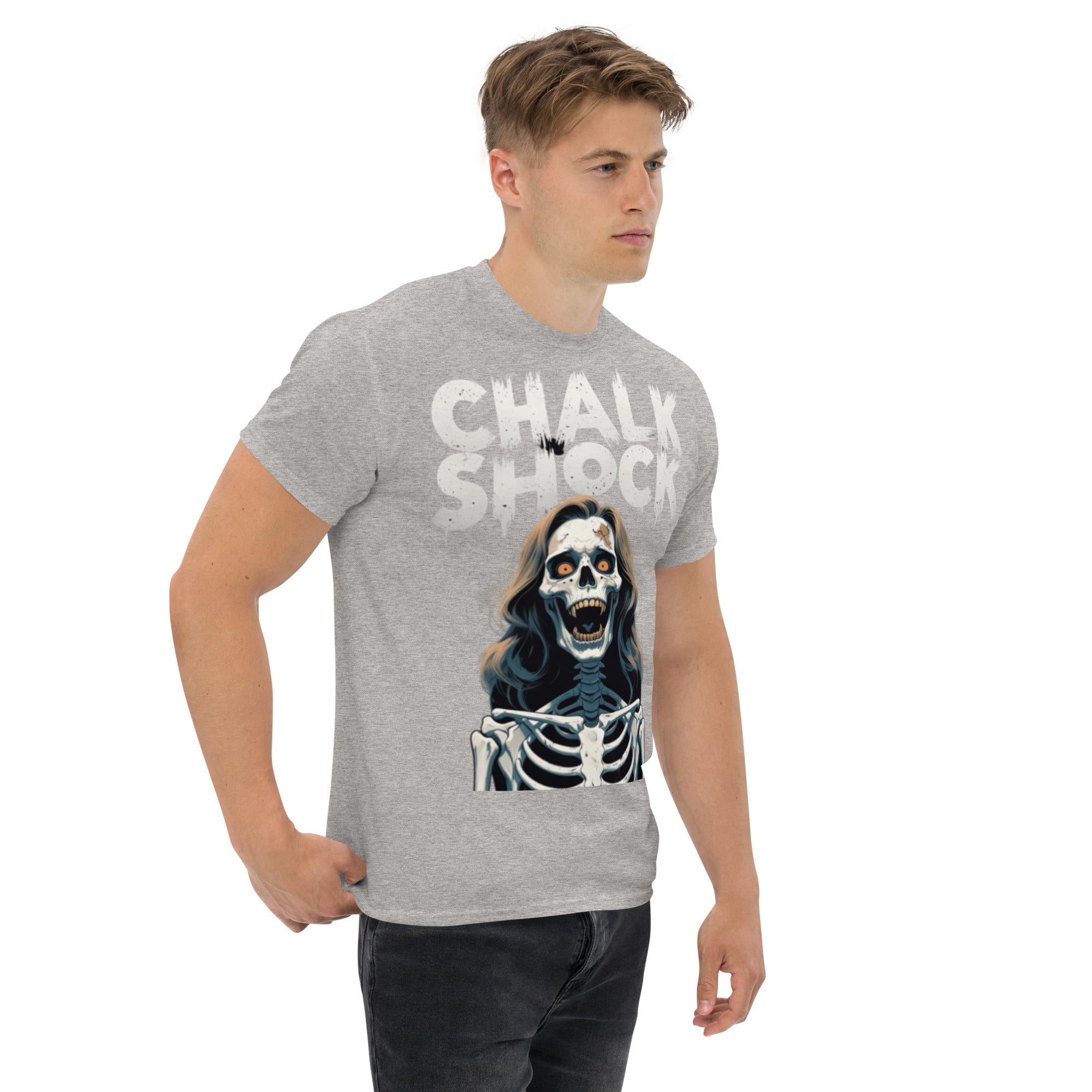 Foto di - T-shirt Stampata Unisex – 100% Cotone – Stile Streetwear e Confortevole – Chalk Shock-DTG-Biiply
