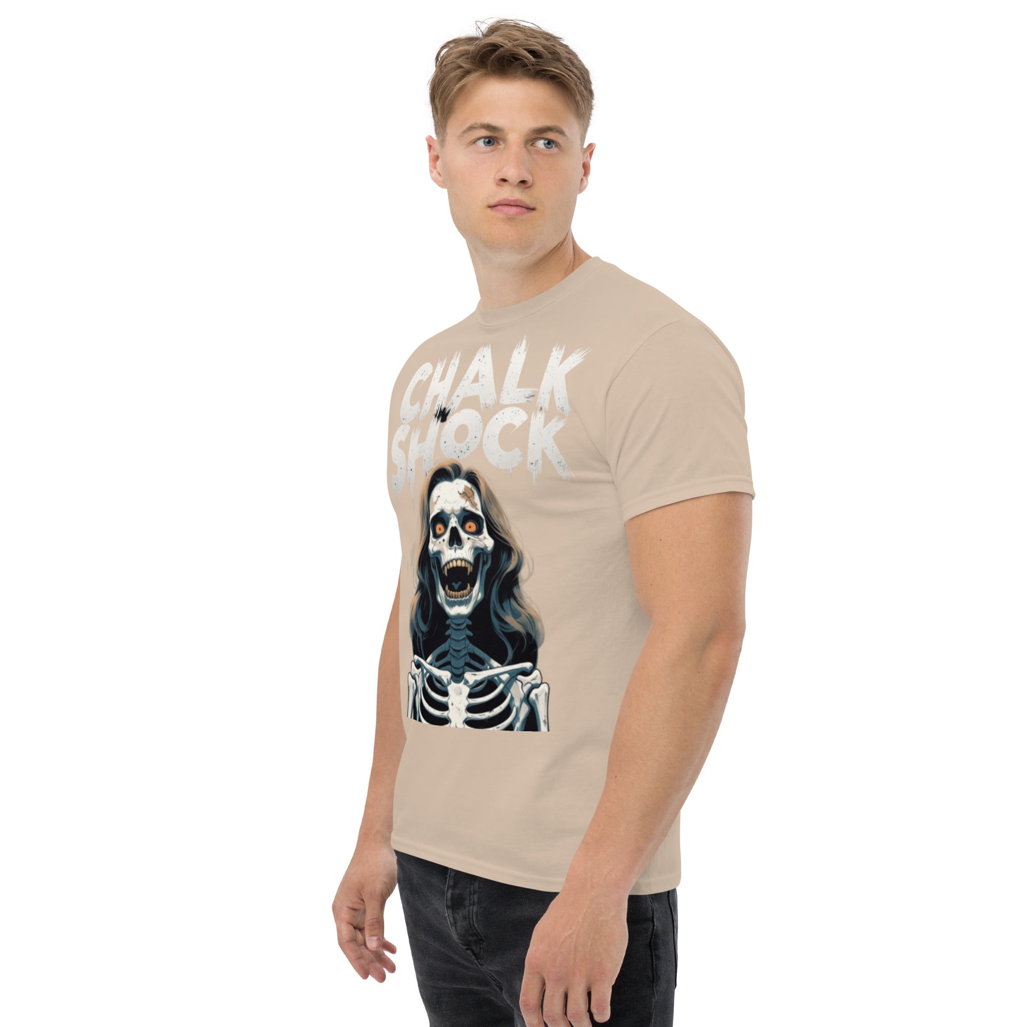 Foto di - T-shirt Stampata Unisex – 100% Cotone – Stile Streetwear e Confortevole – Chalk Shock-DTG-Biiply