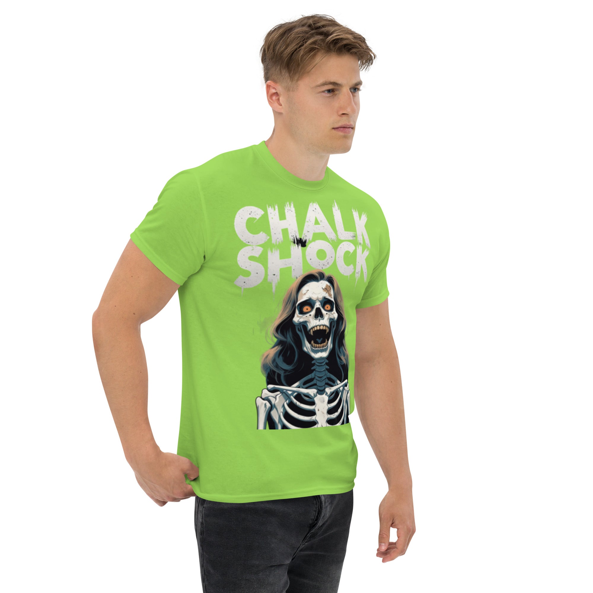Foto di - T-shirt Stampata Unisex – 100% Cotone – Stile Streetwear e Confortevole – Chalk Shock-DTG-Biiply