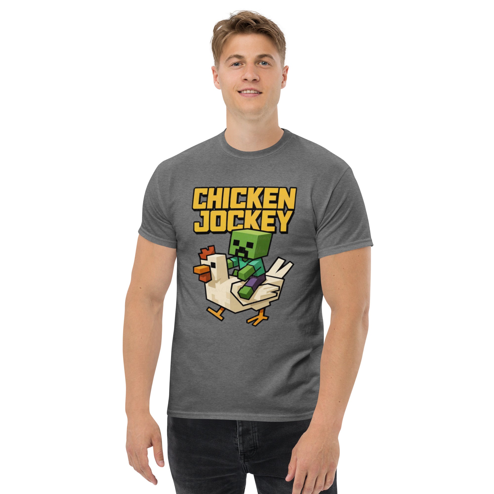 Foto di - T-shirt Stampata Unisex – 100% Cotone – Stile Streetwear e Confortevole – Chicken jockey-DTG-Biiply