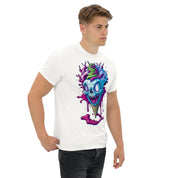 Foto di - T-shirt Stampata Unisex – 100% Cotone – Stile Streetwear e Confortevole – Cono Monster Faccia Inquietante-DTG-Biiply