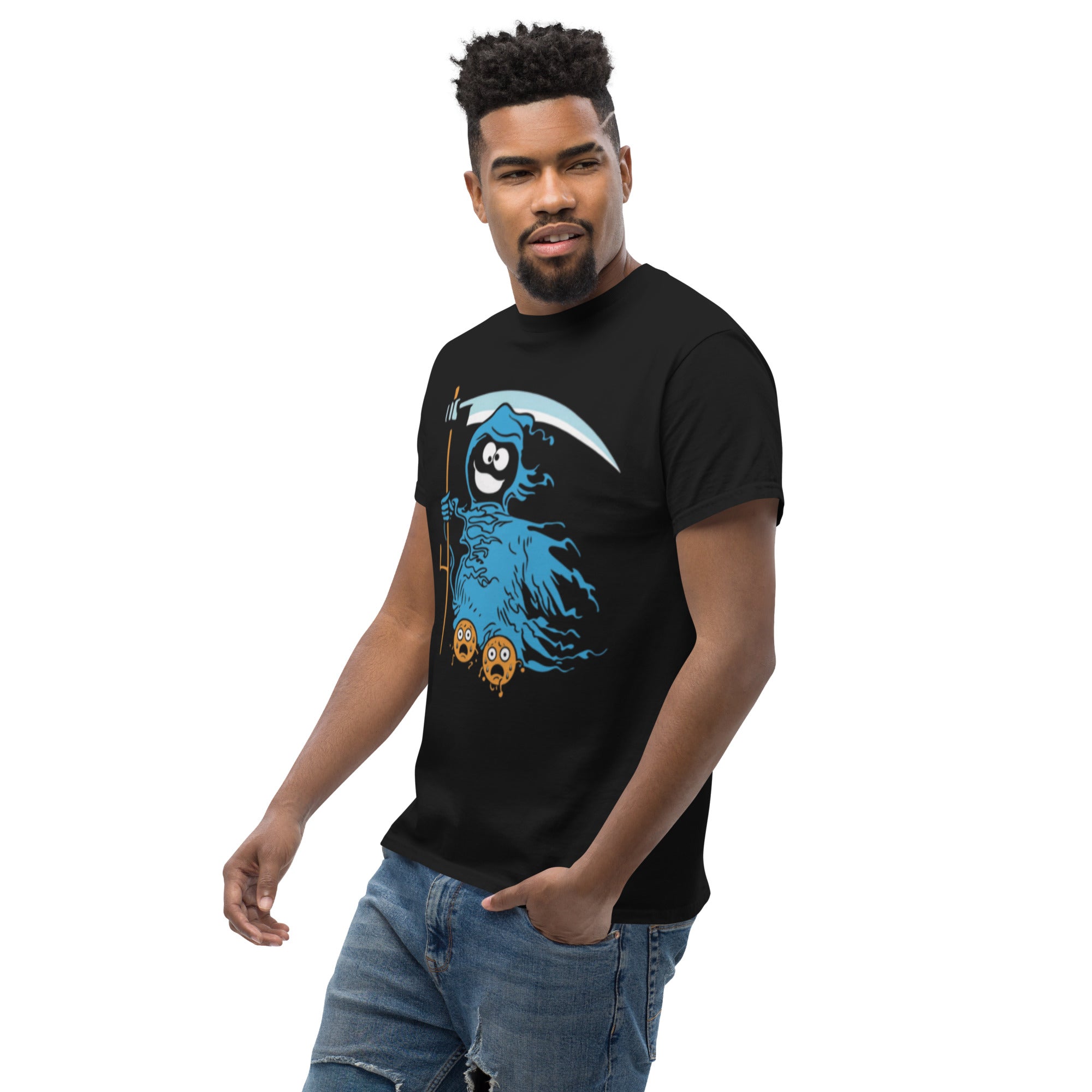 Foto di - T-shirt Stampata Unisex – 100% Cotone – Stile Streetwear e Confortevole – Ghost of the blue death-DTG-Biiply