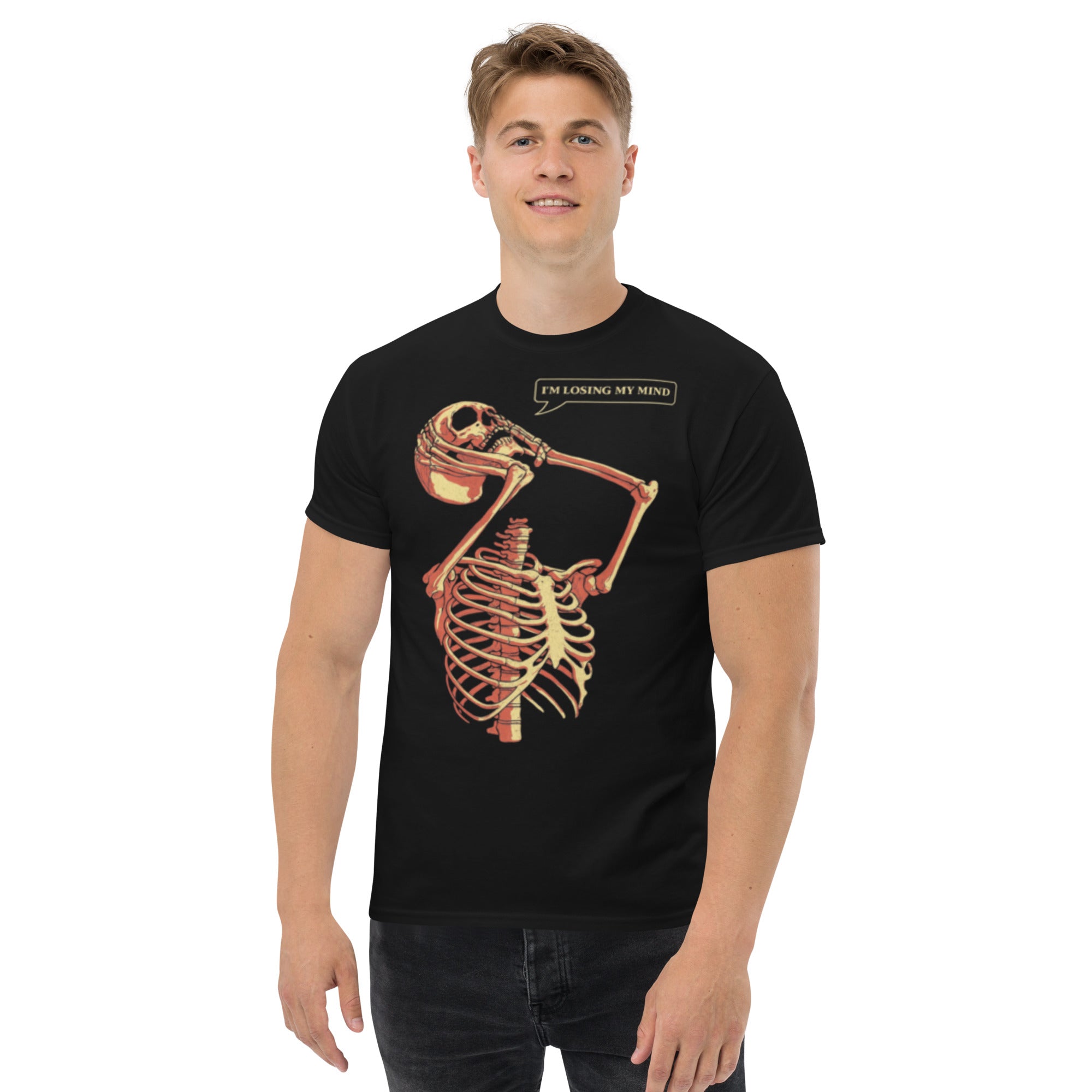 Foto di - T-shirt Stampata Unisex – 100% Cotone – Stile Streetwear e Confortevole – I'm Losing My Mind-DTG-Biiply