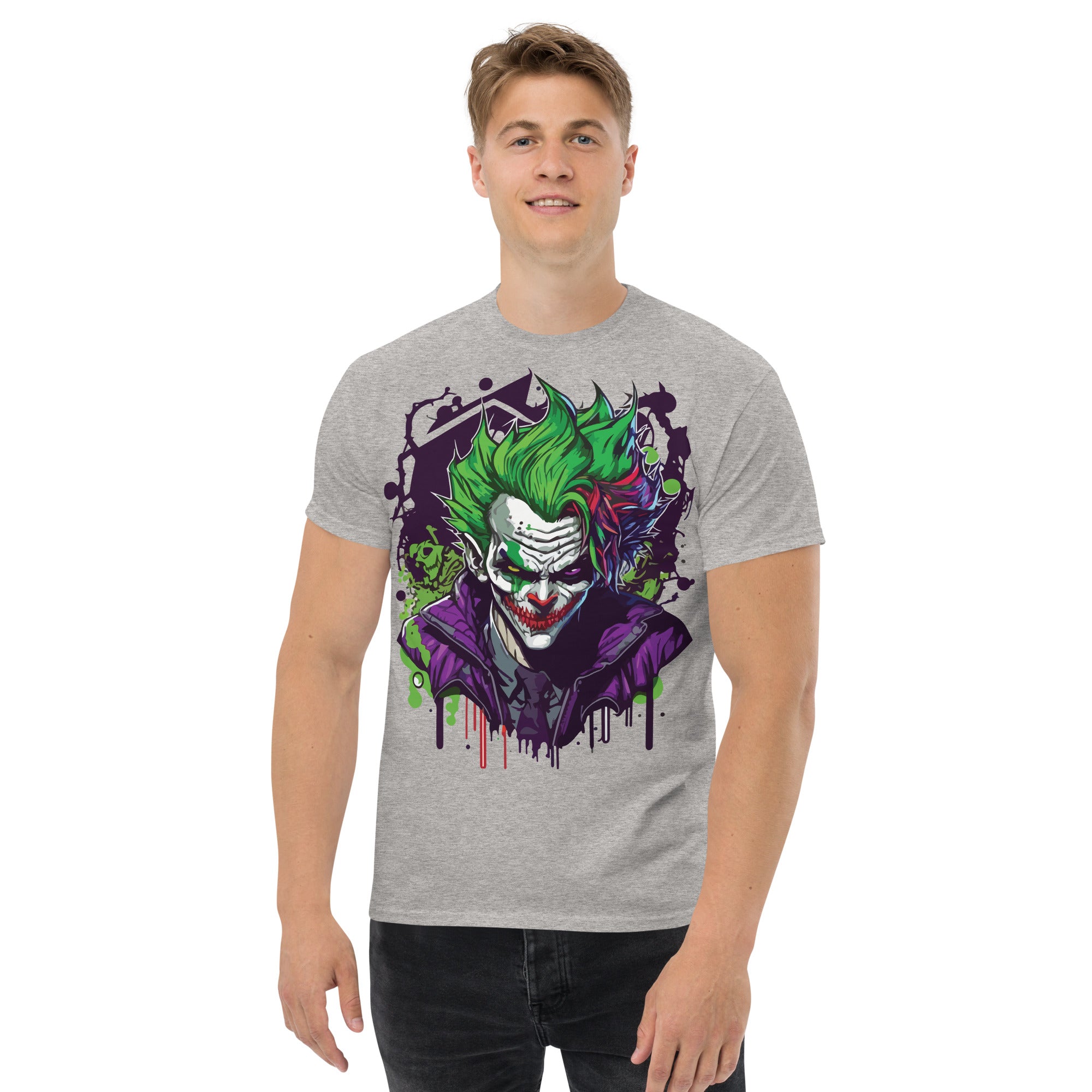 Foto di - T-shirt Stampata Unisex – 100% Cotone – Stile Streetwear e Confortevole – Joker-DTG-Biiply