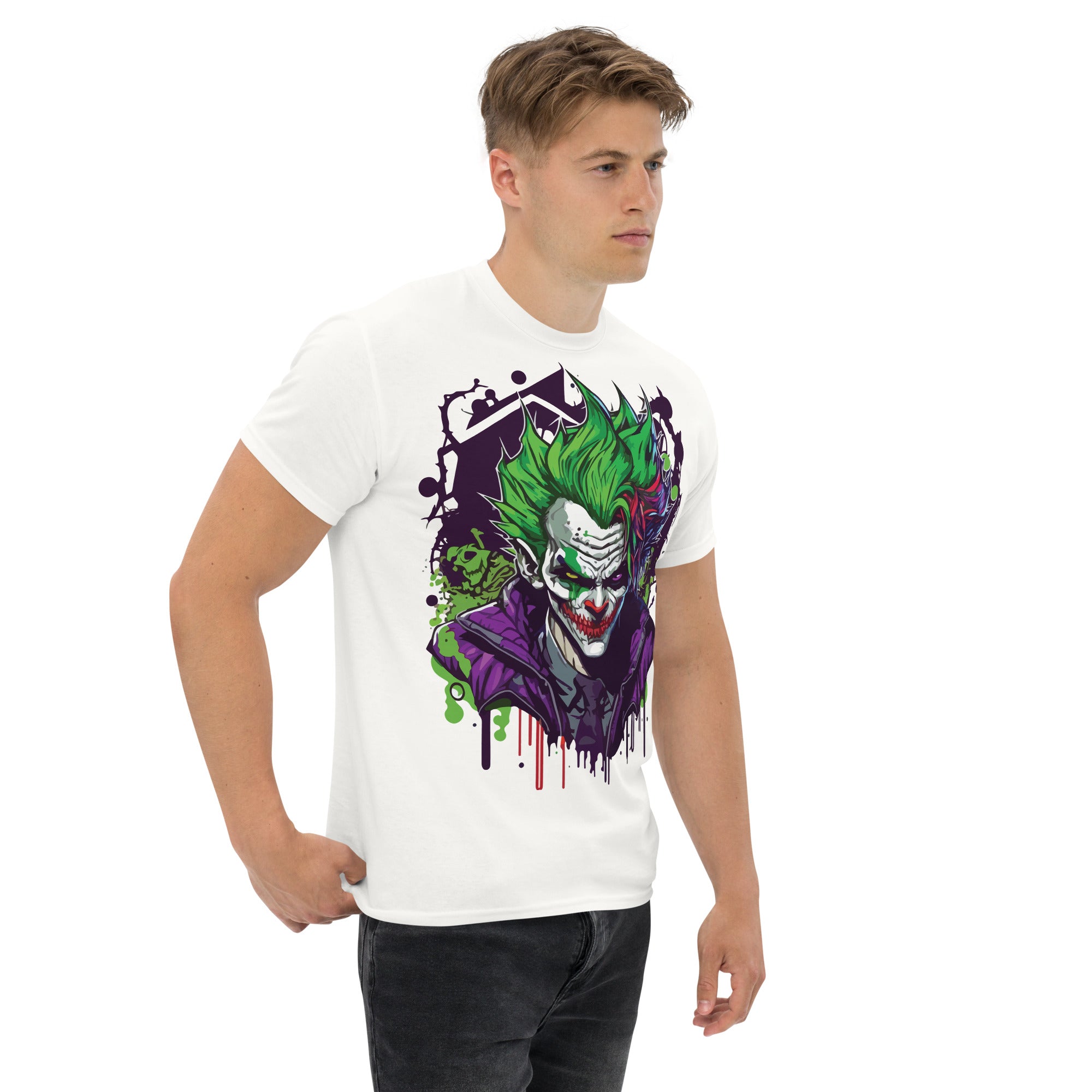 Foto di - T-shirt Stampata Unisex – 100% Cotone – Stile Streetwear e Confortevole – Joker-DTG-Biiply