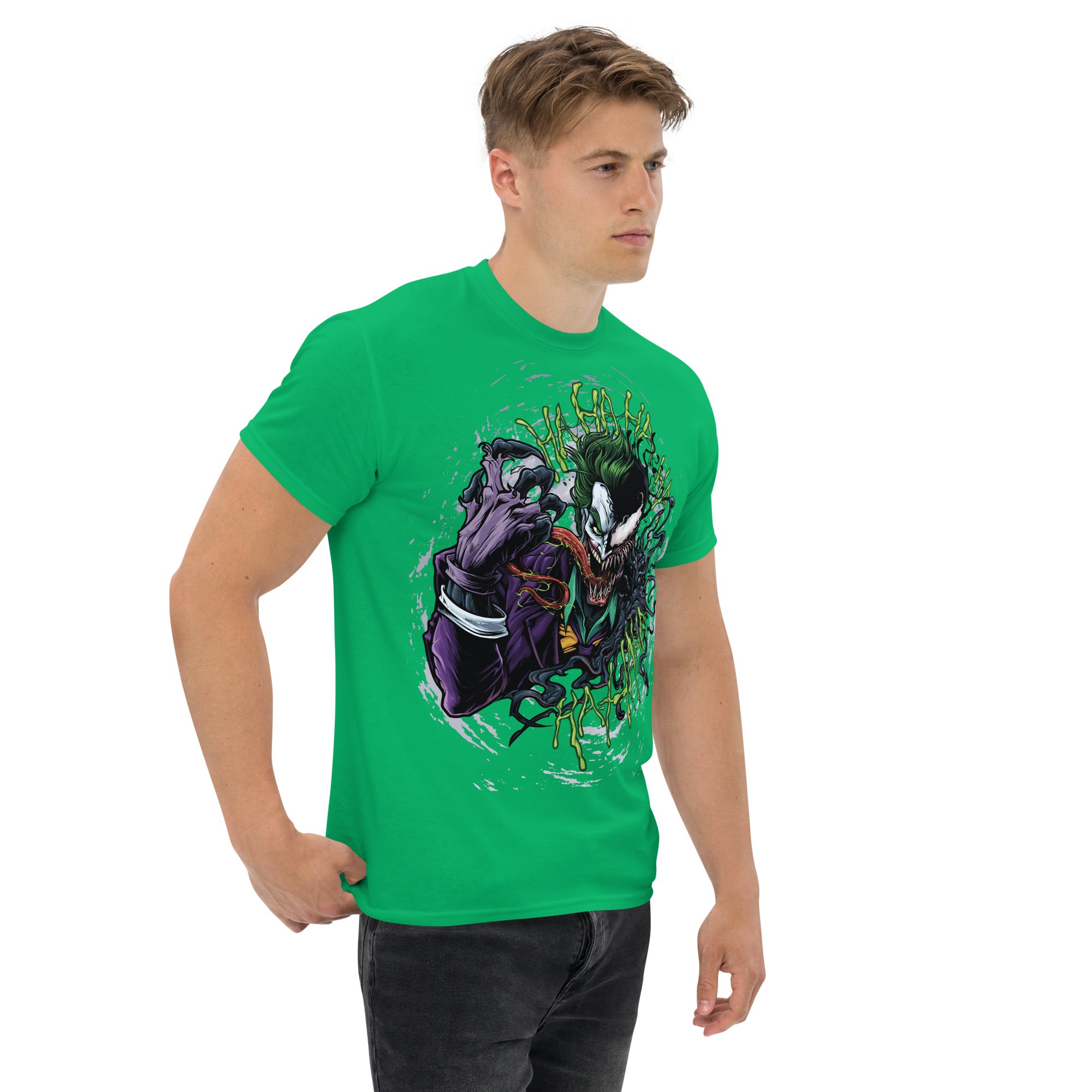Foto di - T-shirt Stampata Unisex – 100% Cotone – Stile Streetwear e Confortevole – Joker e Venom-DTG-Biiply