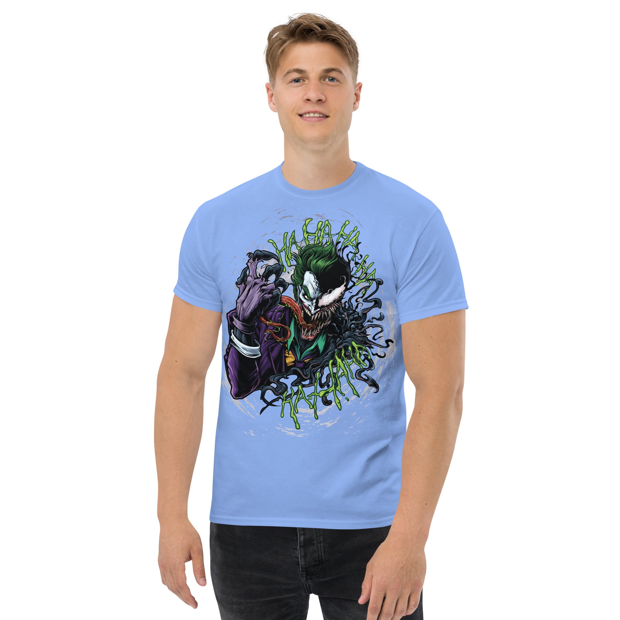 Foto di - T-shirt Stampata Unisex – 100% Cotone – Stile Streetwear e Confortevole – Joker e Venom-DTG-Biiply