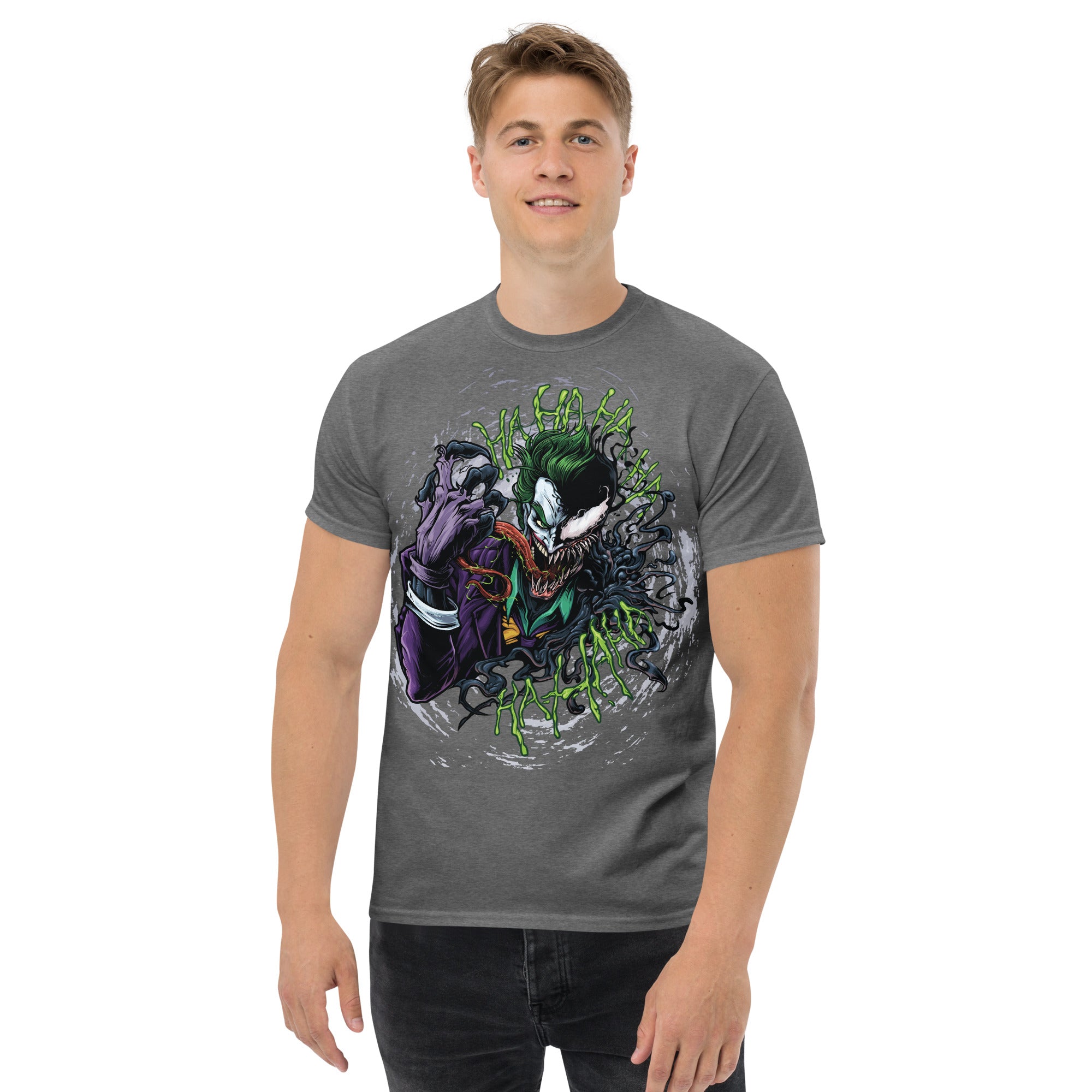 Foto di - T-shirt Stampata Unisex – 100% Cotone – Stile Streetwear e Confortevole – Joker e Venom-DTG-Biiply