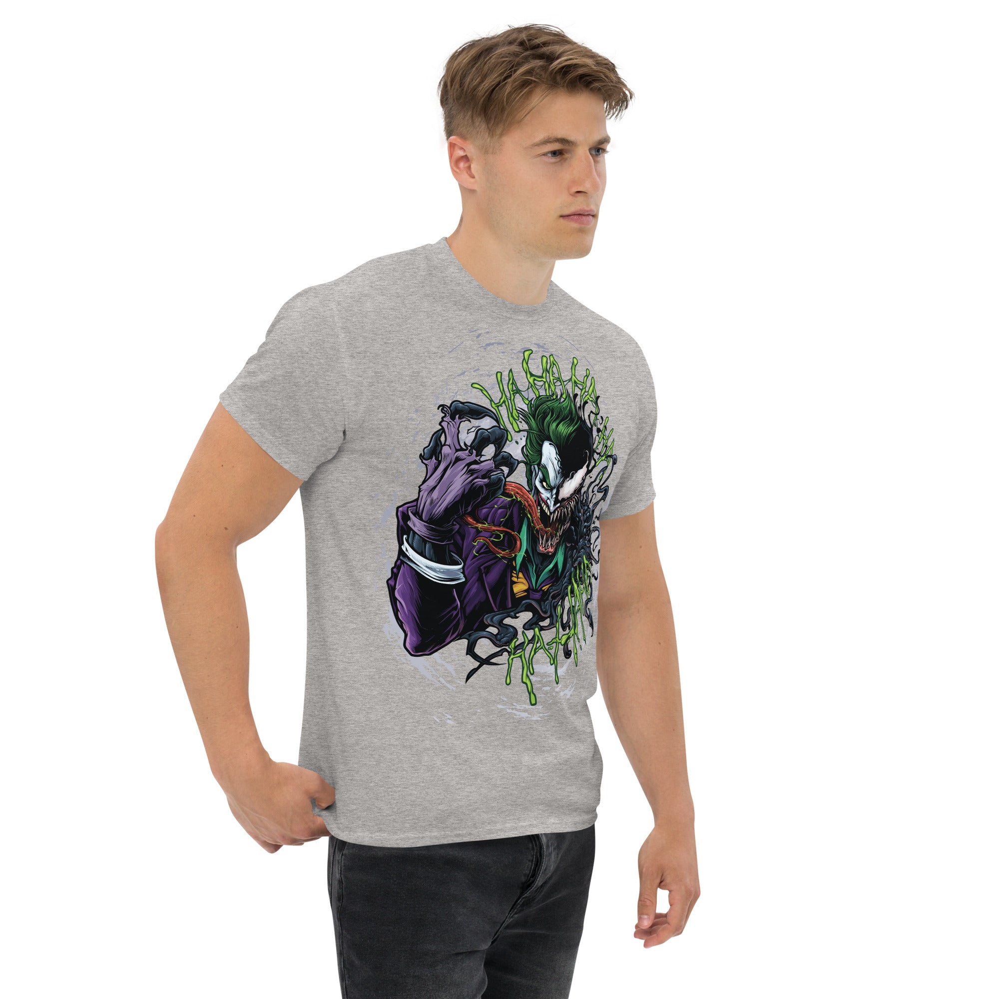 Foto di - T-shirt Stampata Unisex – 100% Cotone – Stile Streetwear e Confortevole – Joker e Venom-DTG-Biiply