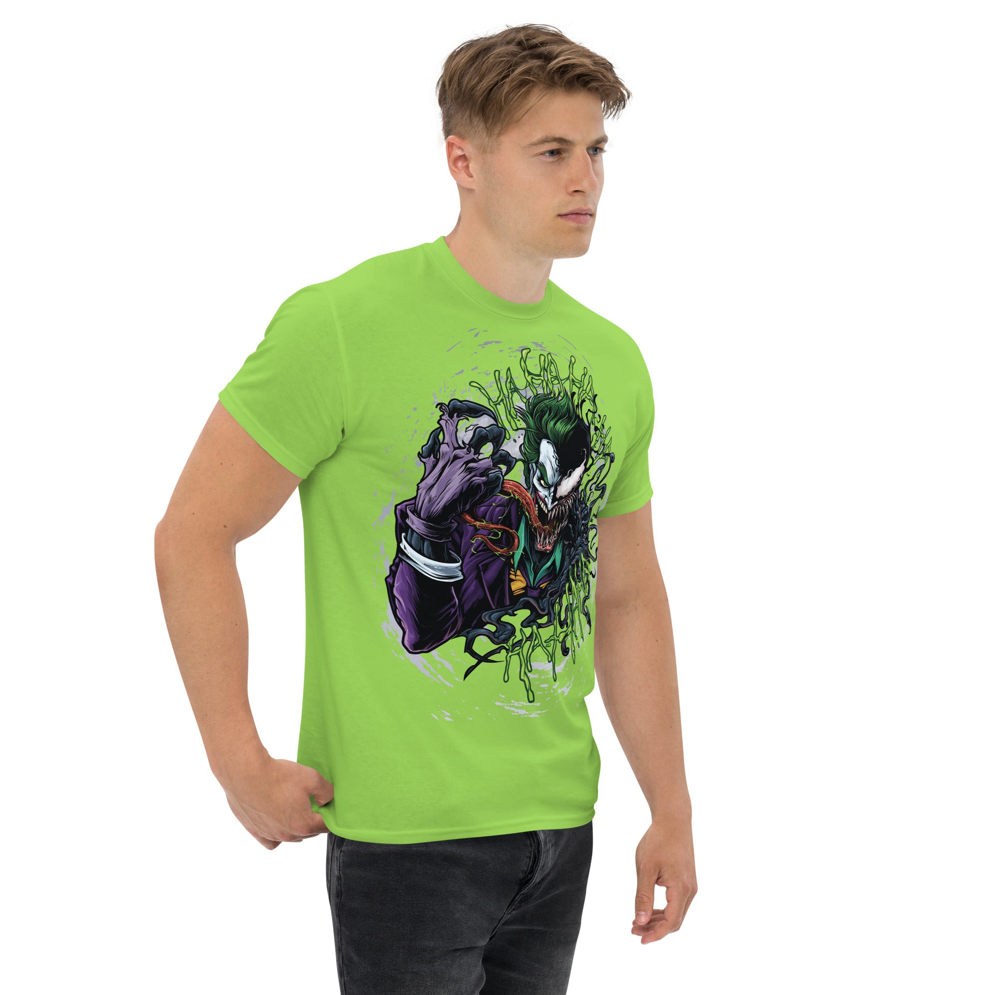 Foto di - T-shirt Stampata Unisex – 100% Cotone – Stile Streetwear e Confortevole – Joker e Venom-DTG-Biiply