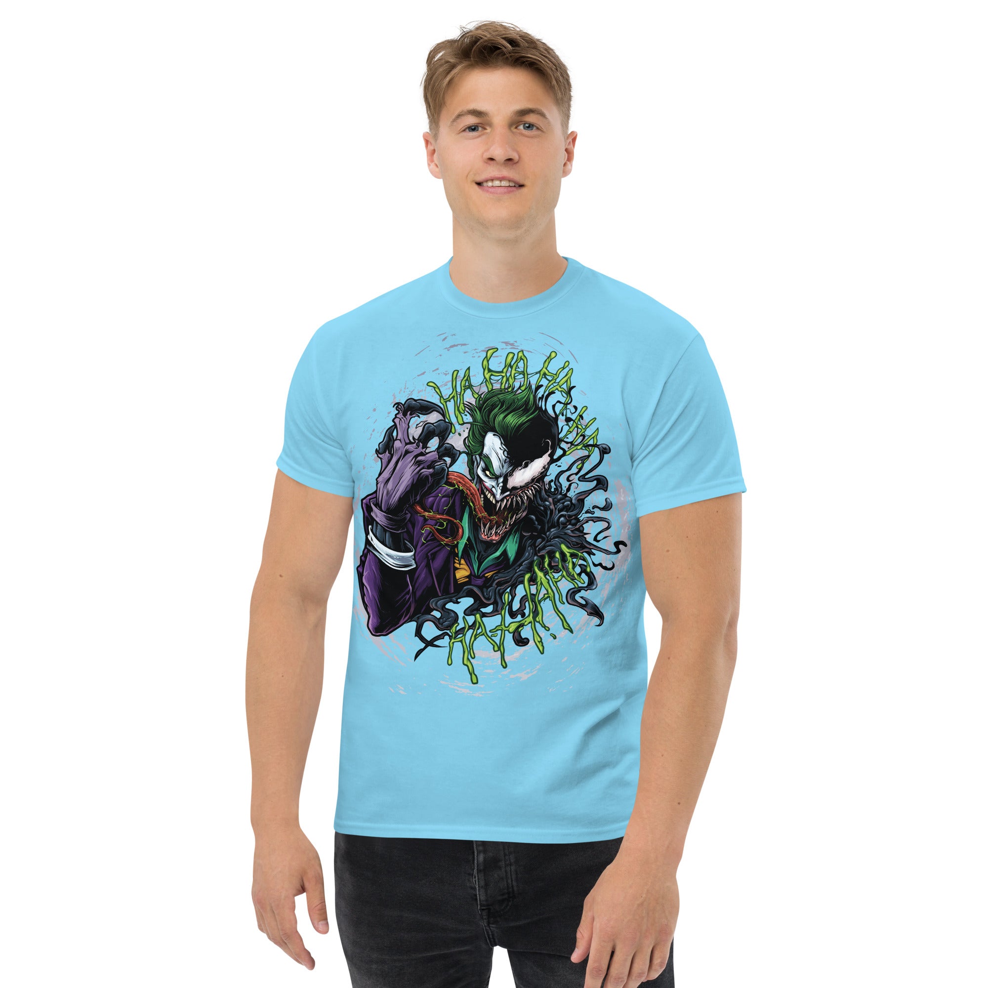 Foto di - T-shirt Stampata Unisex – 100% Cotone – Stile Streetwear e Confortevole – Joker e Venom-DTG-Biiply