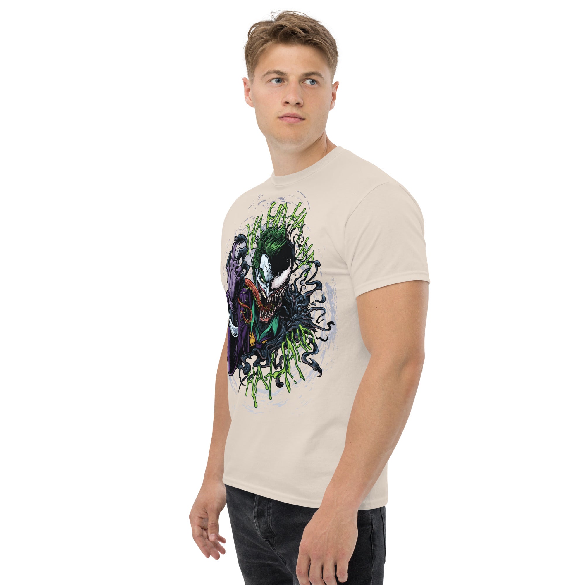 Foto di - T-shirt Stampata Unisex – 100% Cotone – Stile Streetwear e Confortevole – Joker e Venom-DTG-Biiply