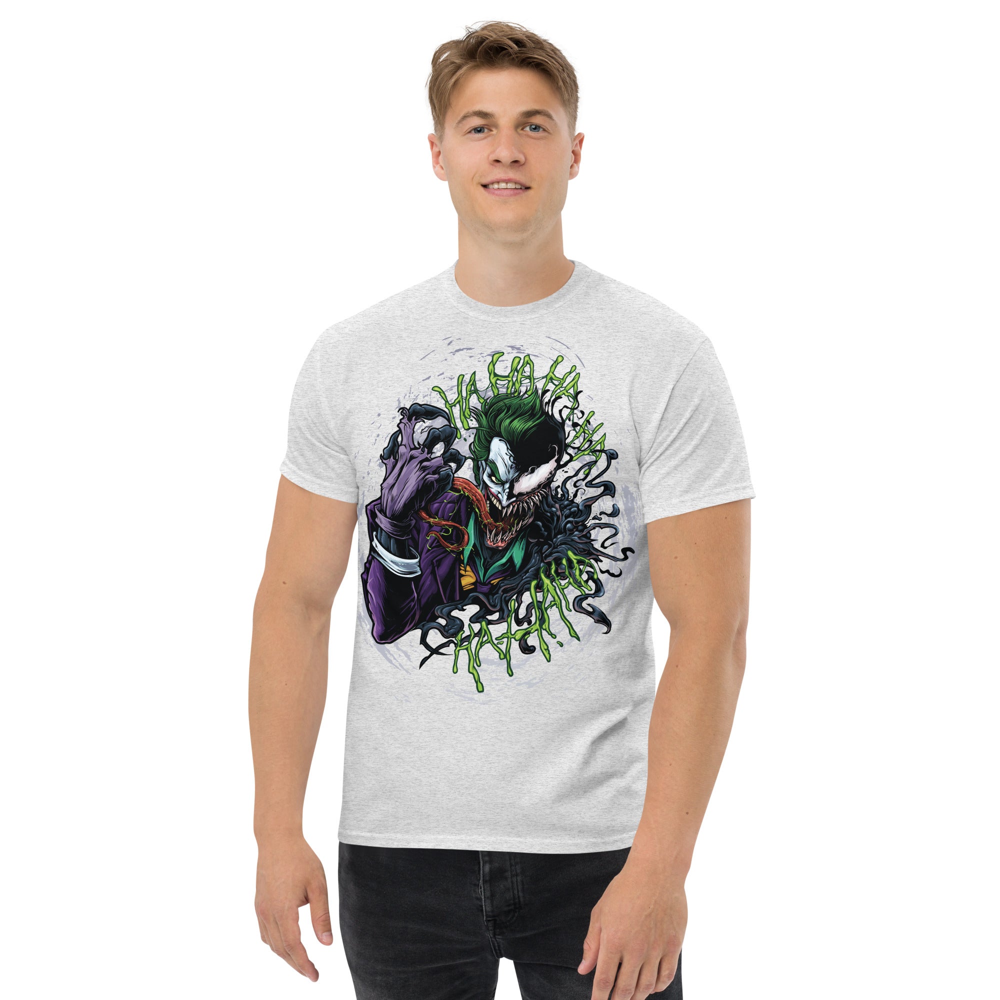 Foto di - T-shirt Stampata Unisex – 100% Cotone – Stile Streetwear e Confortevole – Joker e Venom-DTG-Biiply