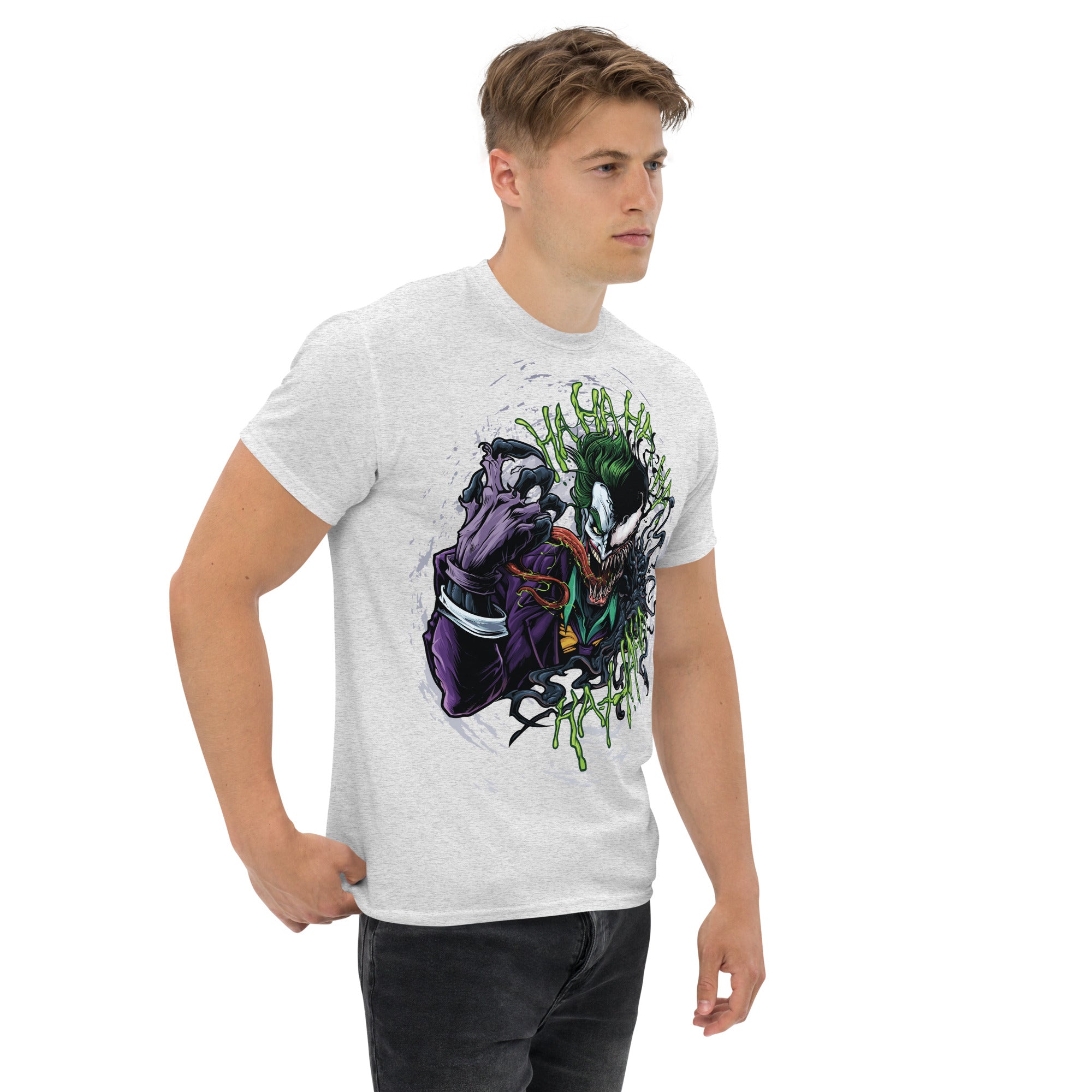 Foto di - T-shirt Stampata Unisex – 100% Cotone – Stile Streetwear e Confortevole – Joker e Venom-DTG-Biiply