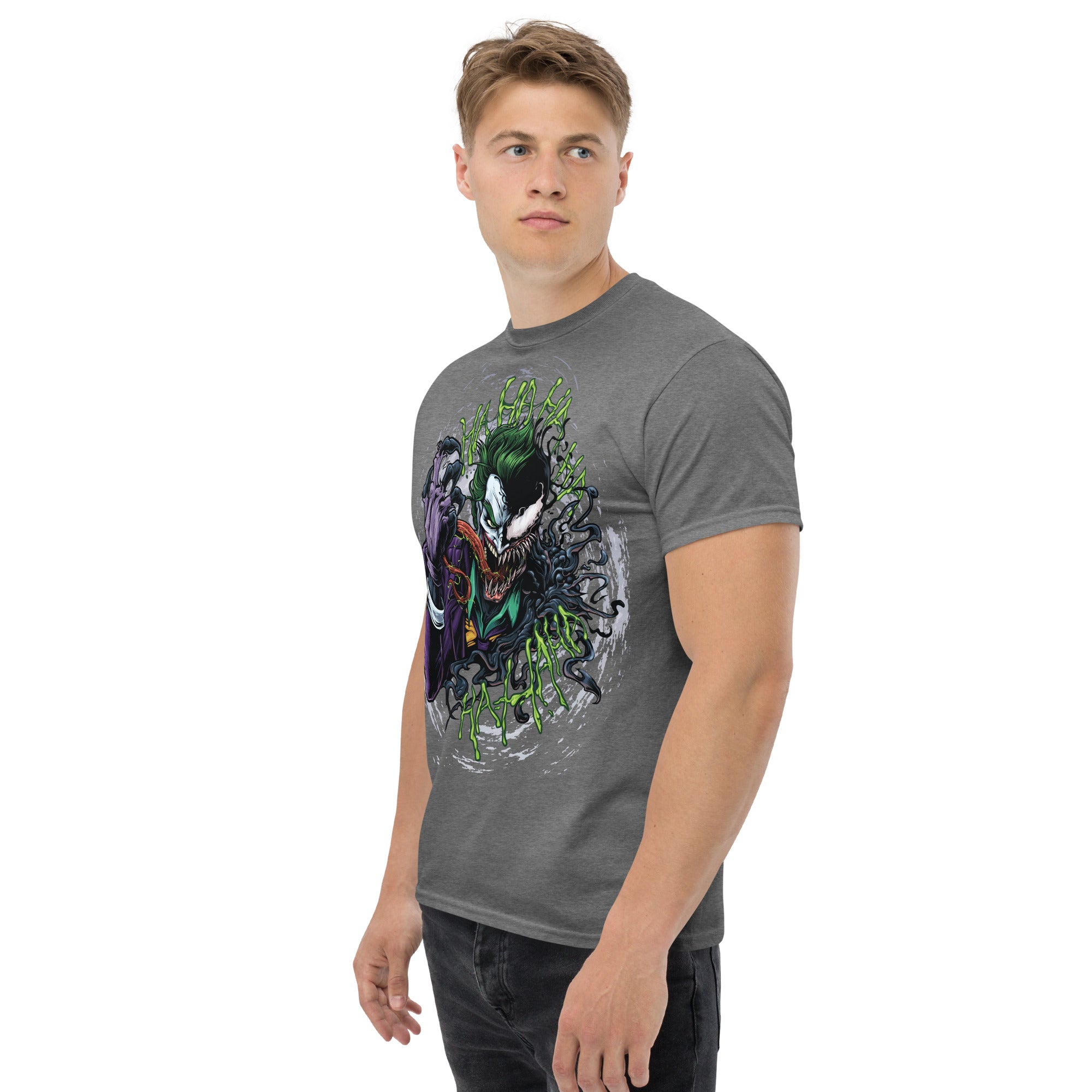 Foto di - T-shirt Stampata Unisex – 100% Cotone – Stile Streetwear e Confortevole – Joker e Venom-DTG-Biiply