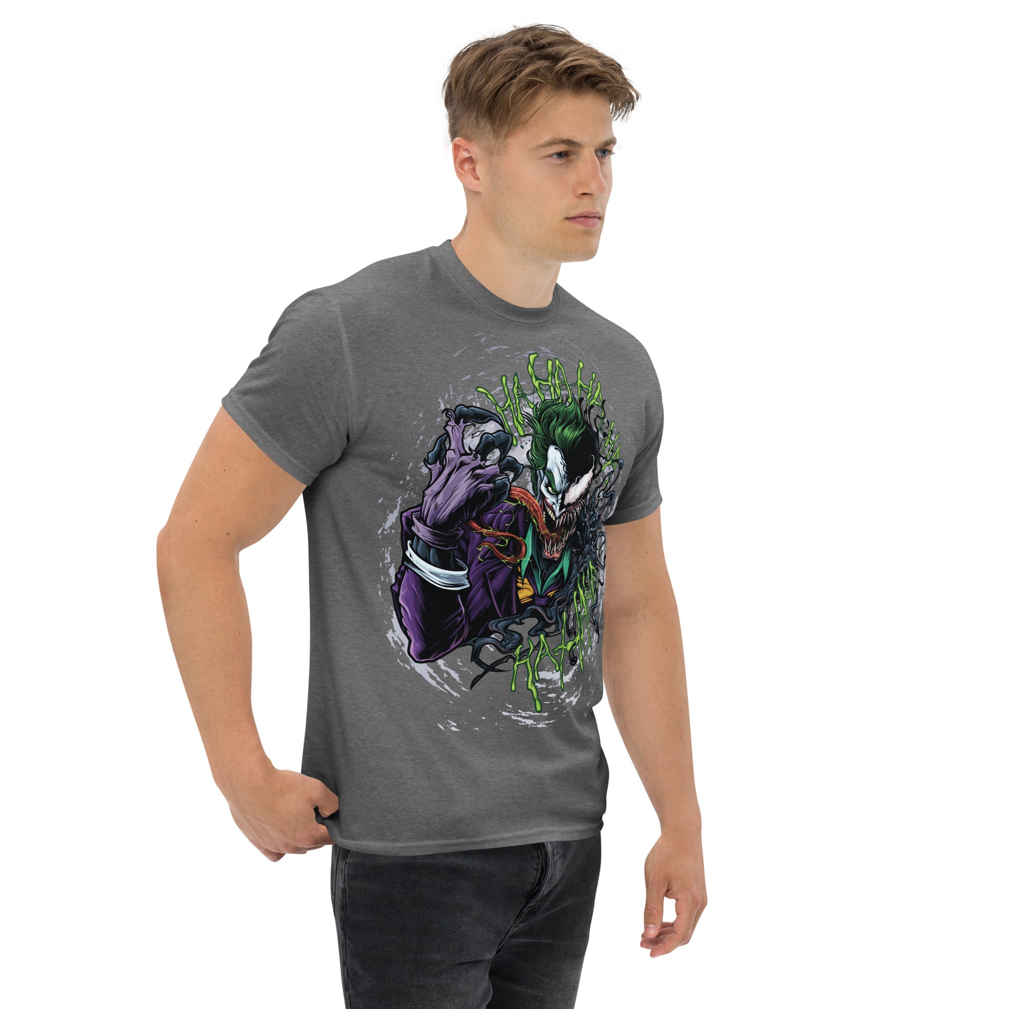 Foto di - T-shirt Stampata Unisex – 100% Cotone – Stile Streetwear e Confortevole – Joker e Venom-DTG-Biiply
