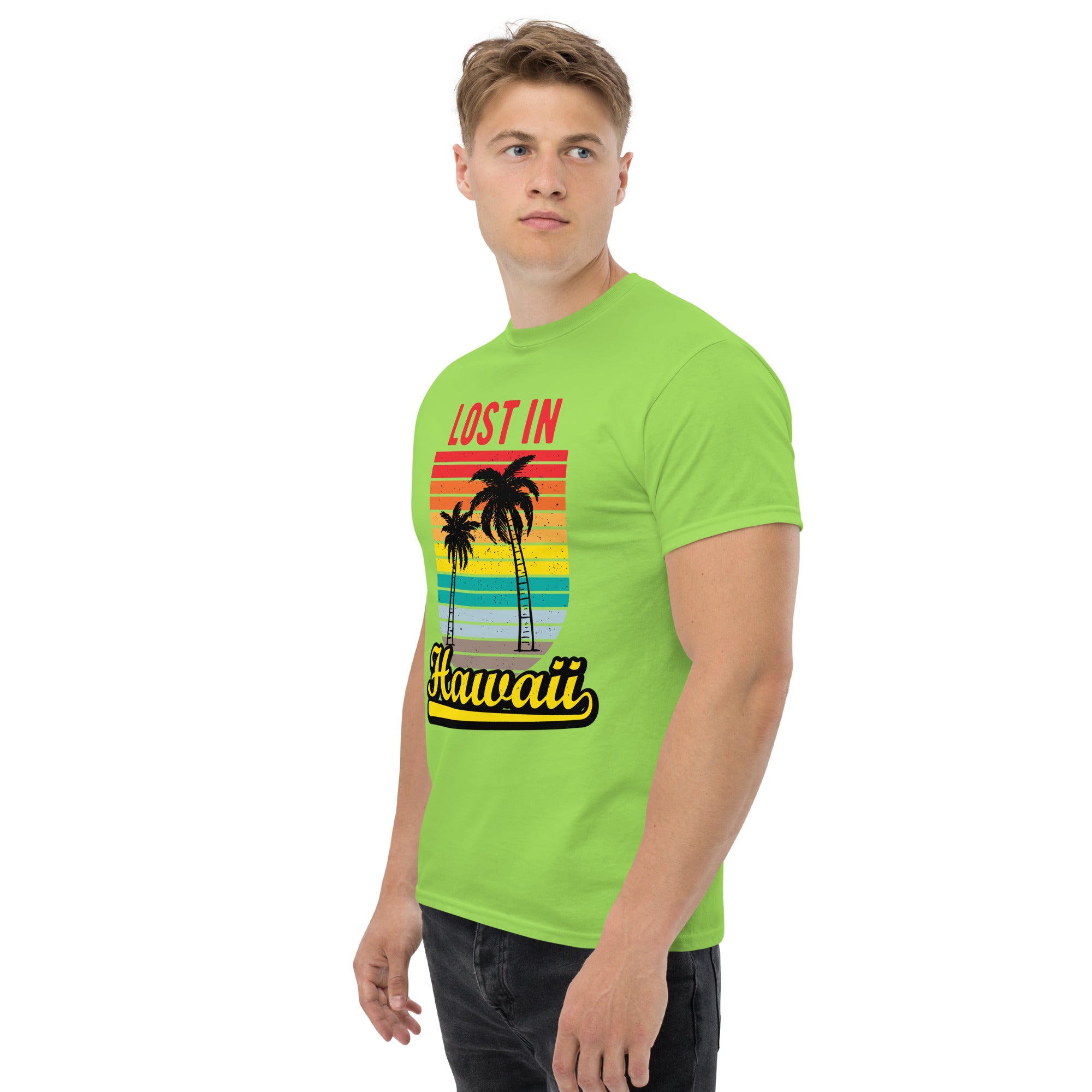 Foto di - T-shirt Stampata Unisex – 100% Cotone – Stile Streetwear e Confortevole – Lost in Hawaii-DTG-Biiply