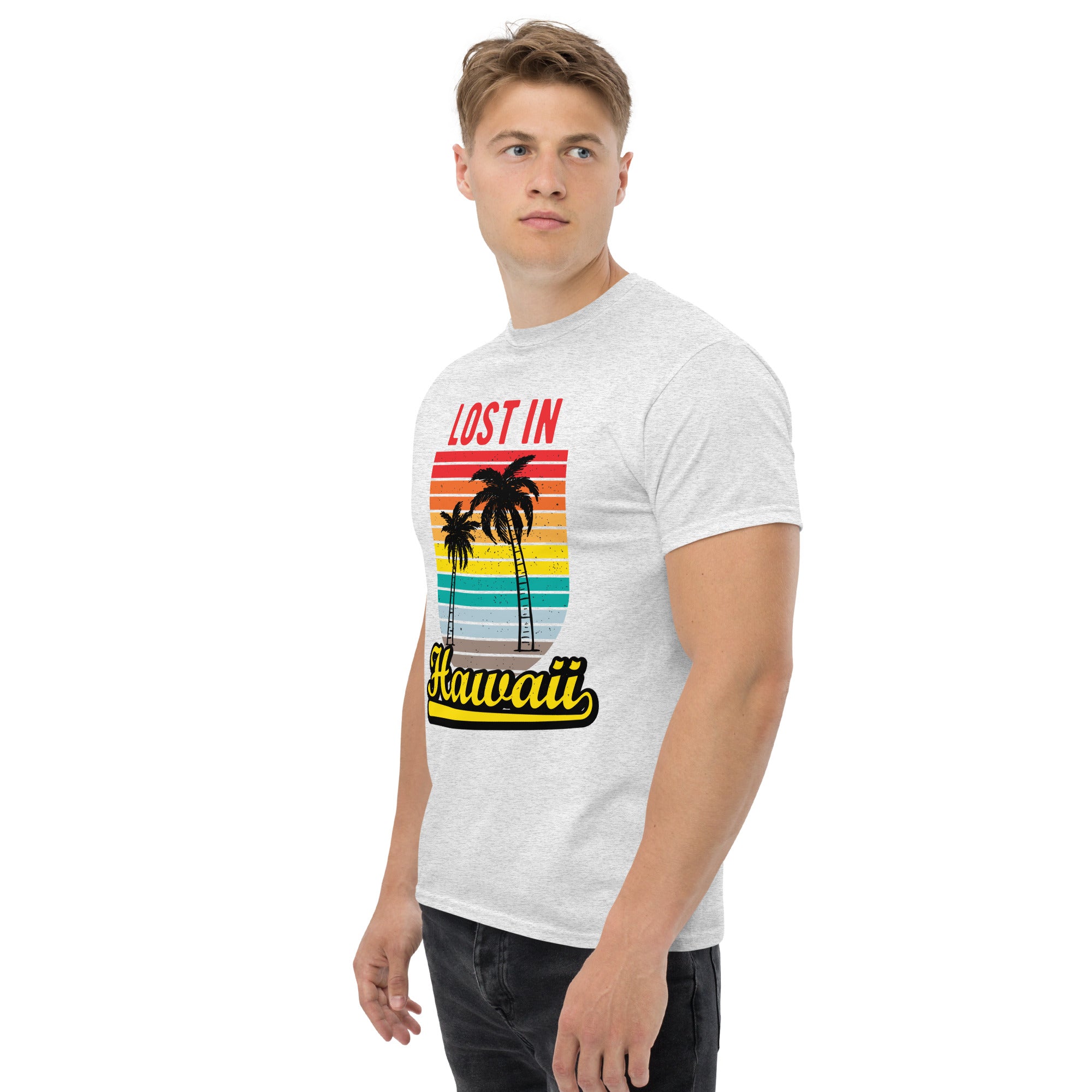Foto di - T-shirt Stampata Unisex – 100% Cotone – Stile Streetwear e Confortevole – Lost in Hawaii-DTG-Biiply