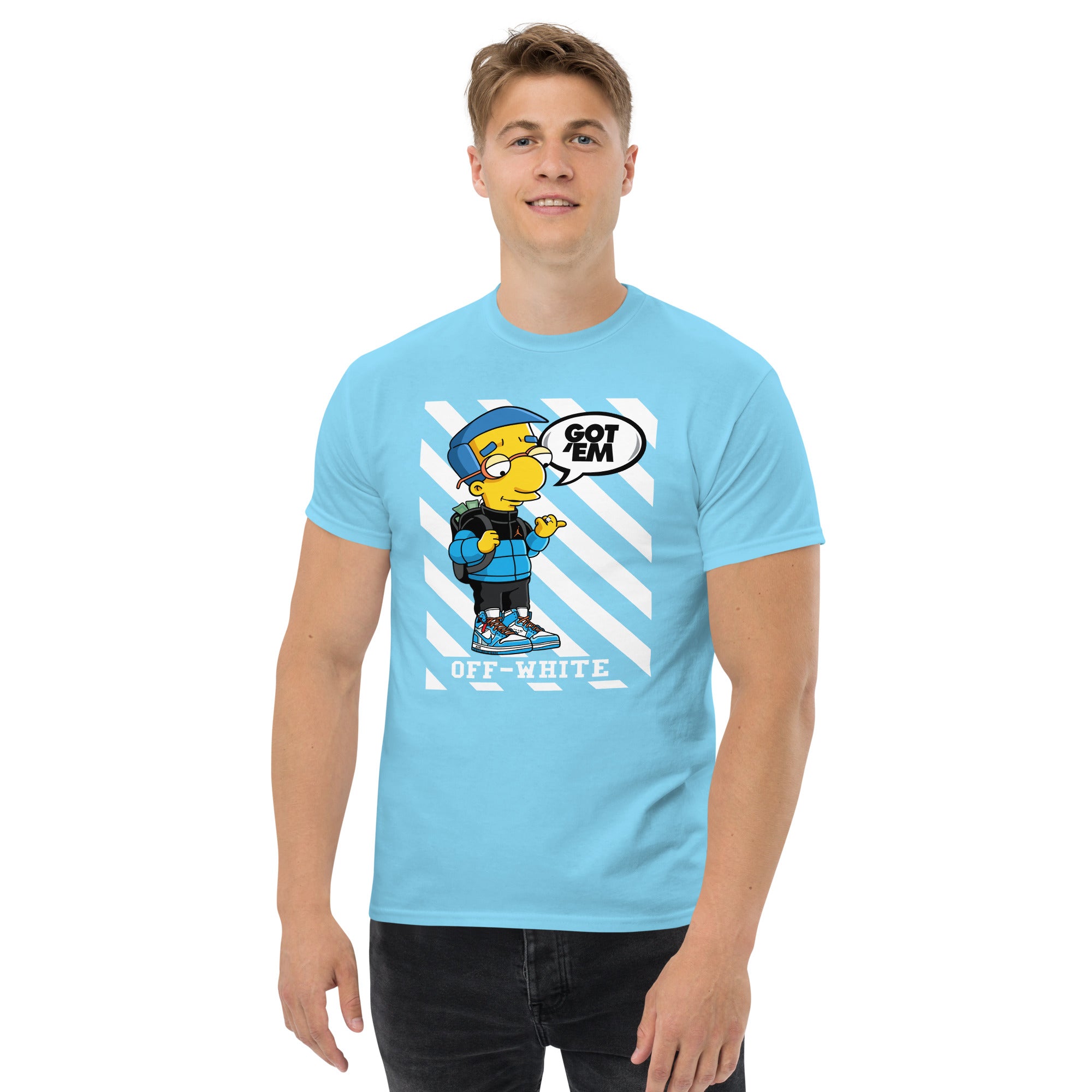 Foto di - T-shirt Stampata Unisex – 100% Cotone – Stile Streetwear e Confortevole – Milhouse got em-DTG-Biiply