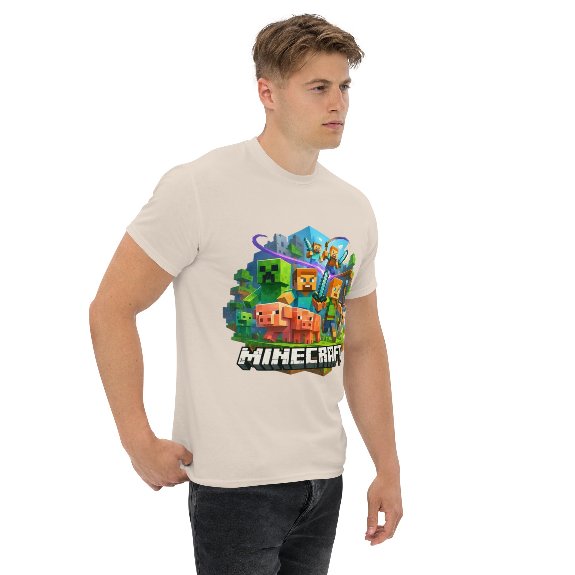 Foto di - T-shirt Stampata Unisex – 100% Cotone – Stile Streetwear e Confortevole – Minecraft-DTG-Biiply