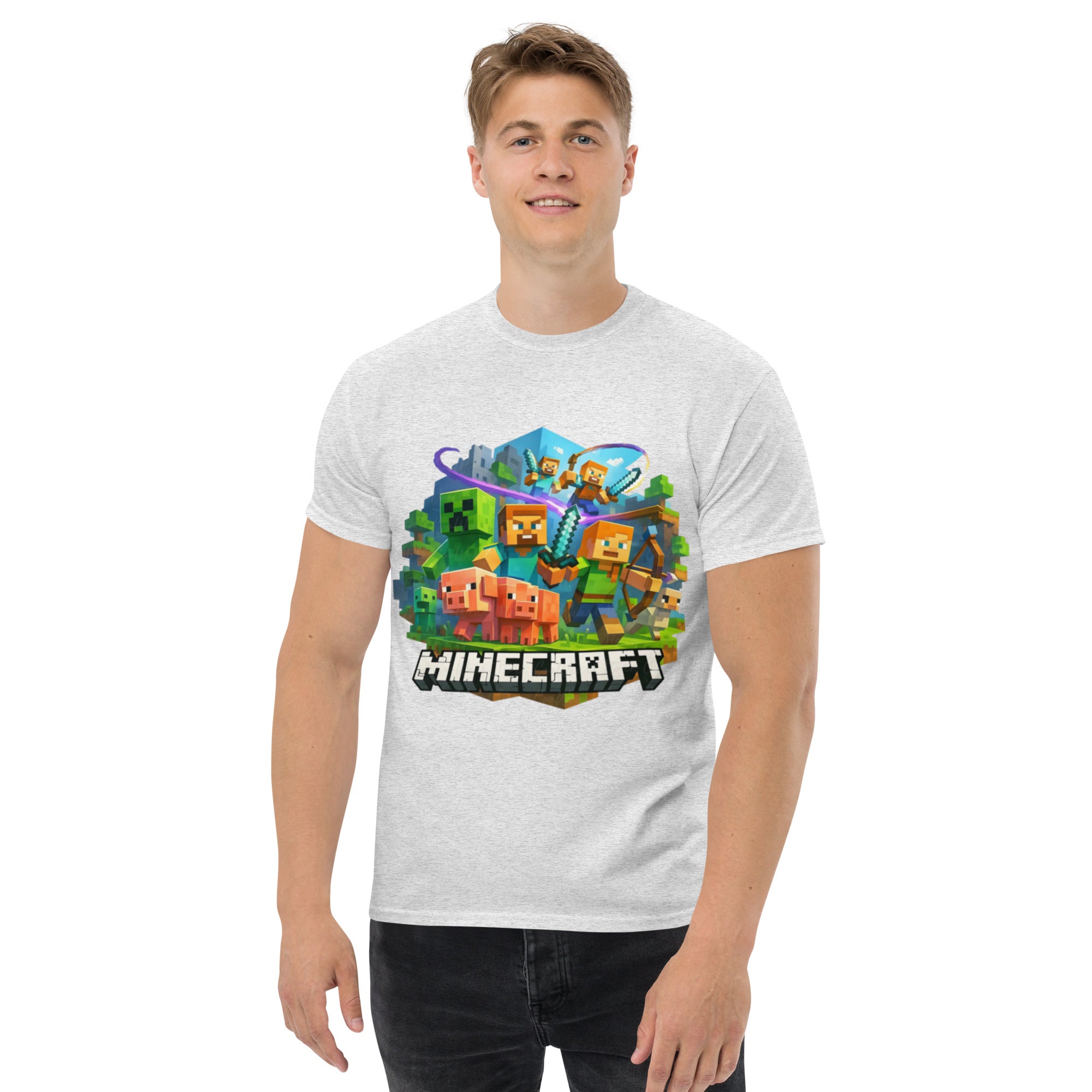 Foto di - T-shirt Stampata Unisex – 100% Cotone – Stile Streetwear e Confortevole – Minecraft-DTG-Biiply
