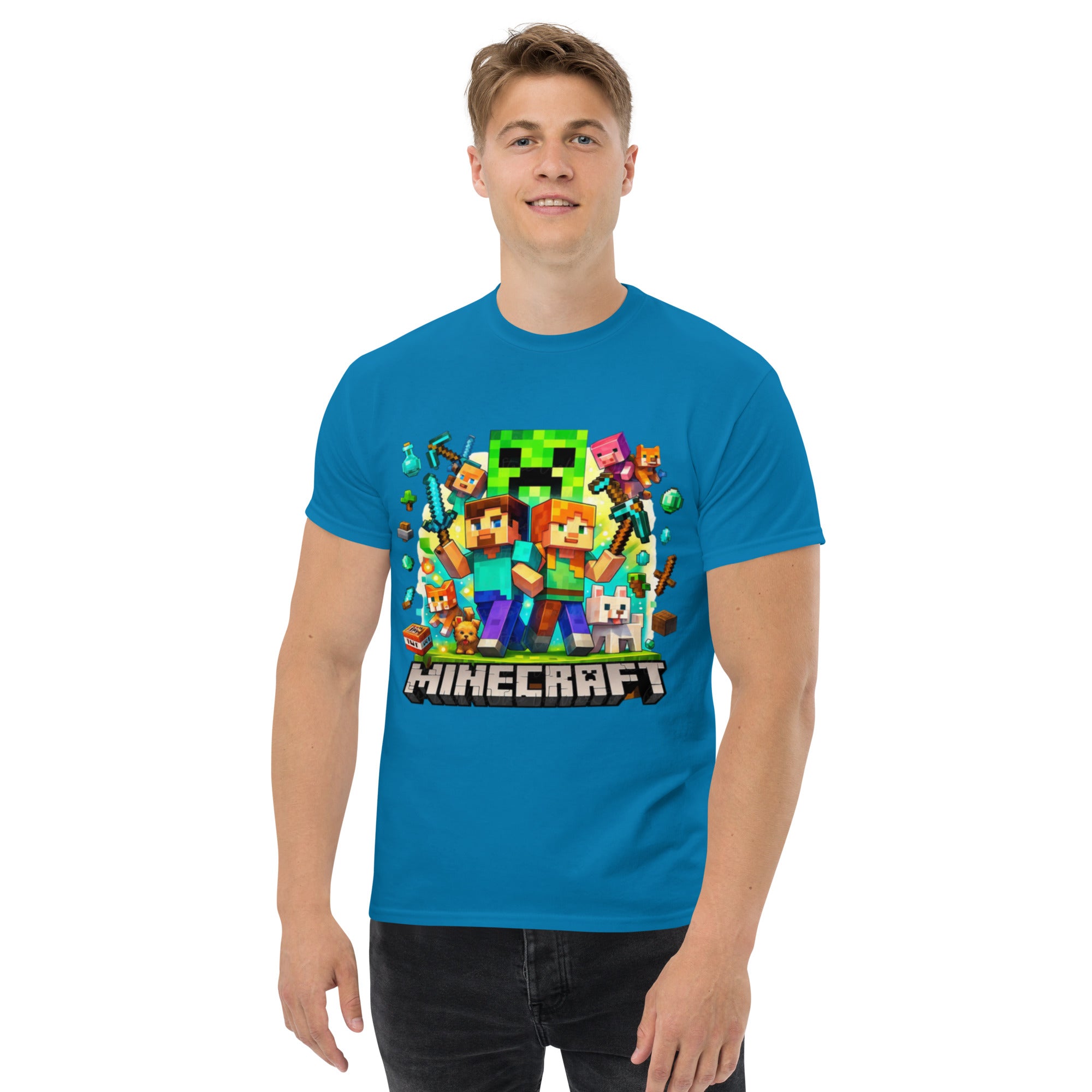 Foto di - T-shirt Stampata Unisex – 100% Cotone – Stile Streetwear e Confortevole – Minecraft game-DTG-Biiply
