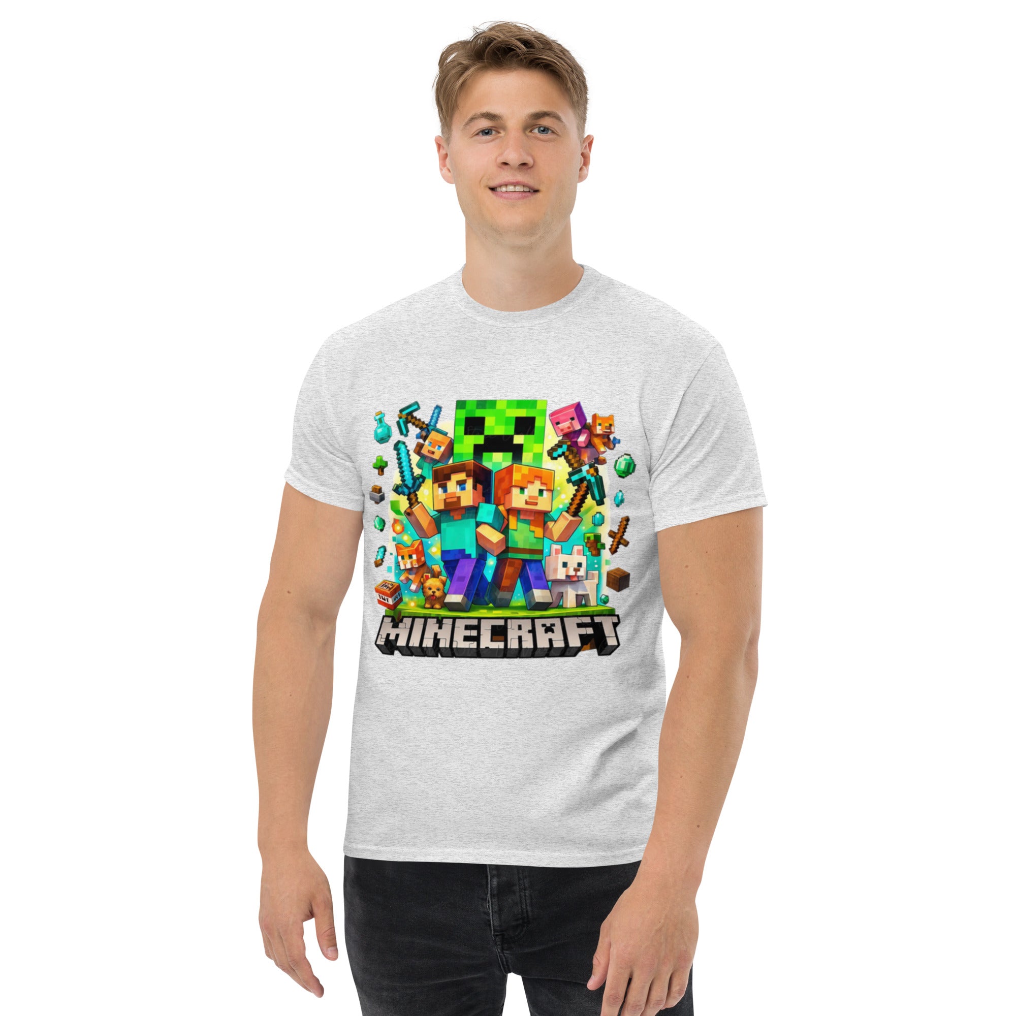 Foto di - T-shirt Stampata Unisex – 100% Cotone – Stile Streetwear e Confortevole – Minecraft game-DTG-Biiply
