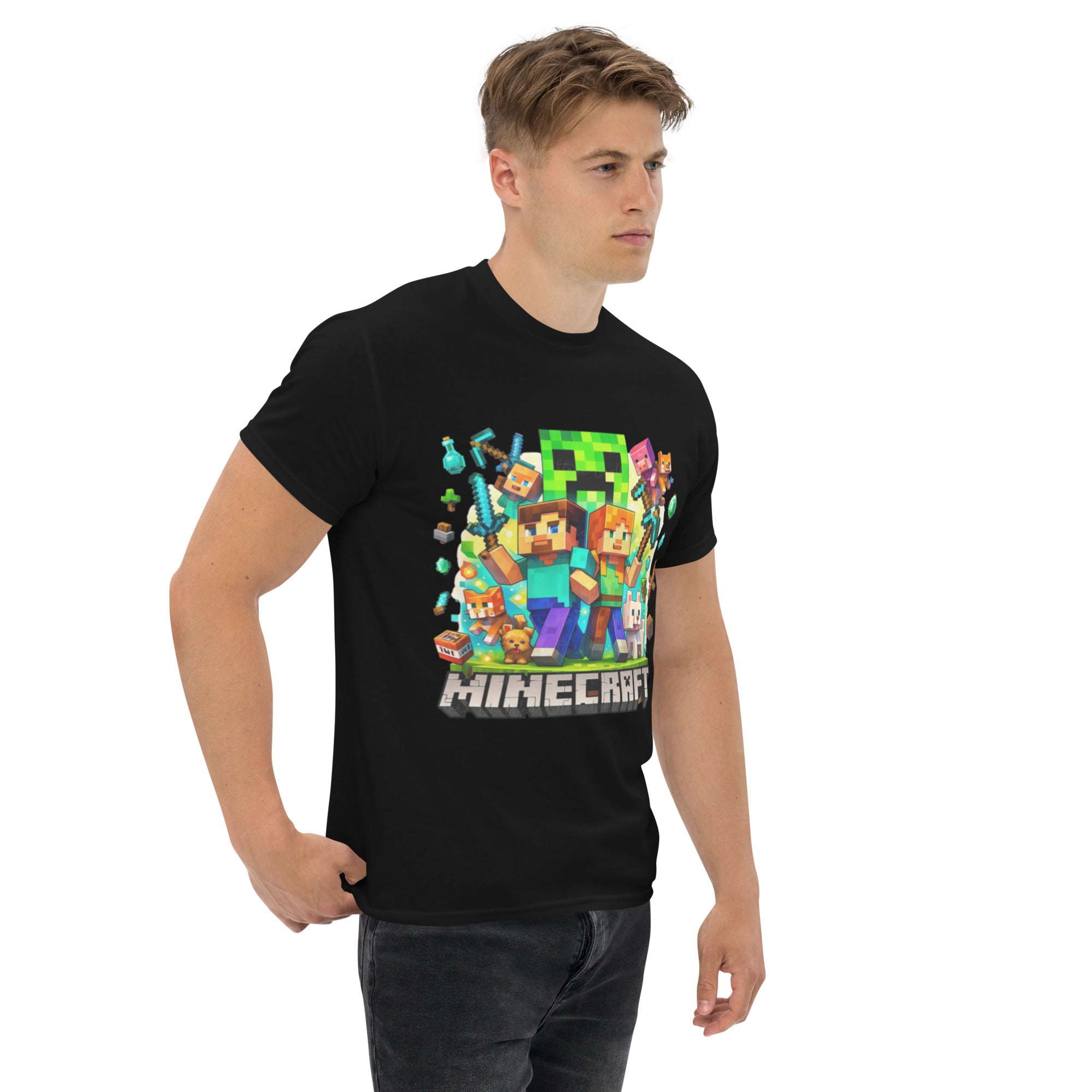 Foto di - T-shirt Stampata Unisex – 100% Cotone – Stile Streetwear e Confortevole – Minecraft game-DTG-Biiply